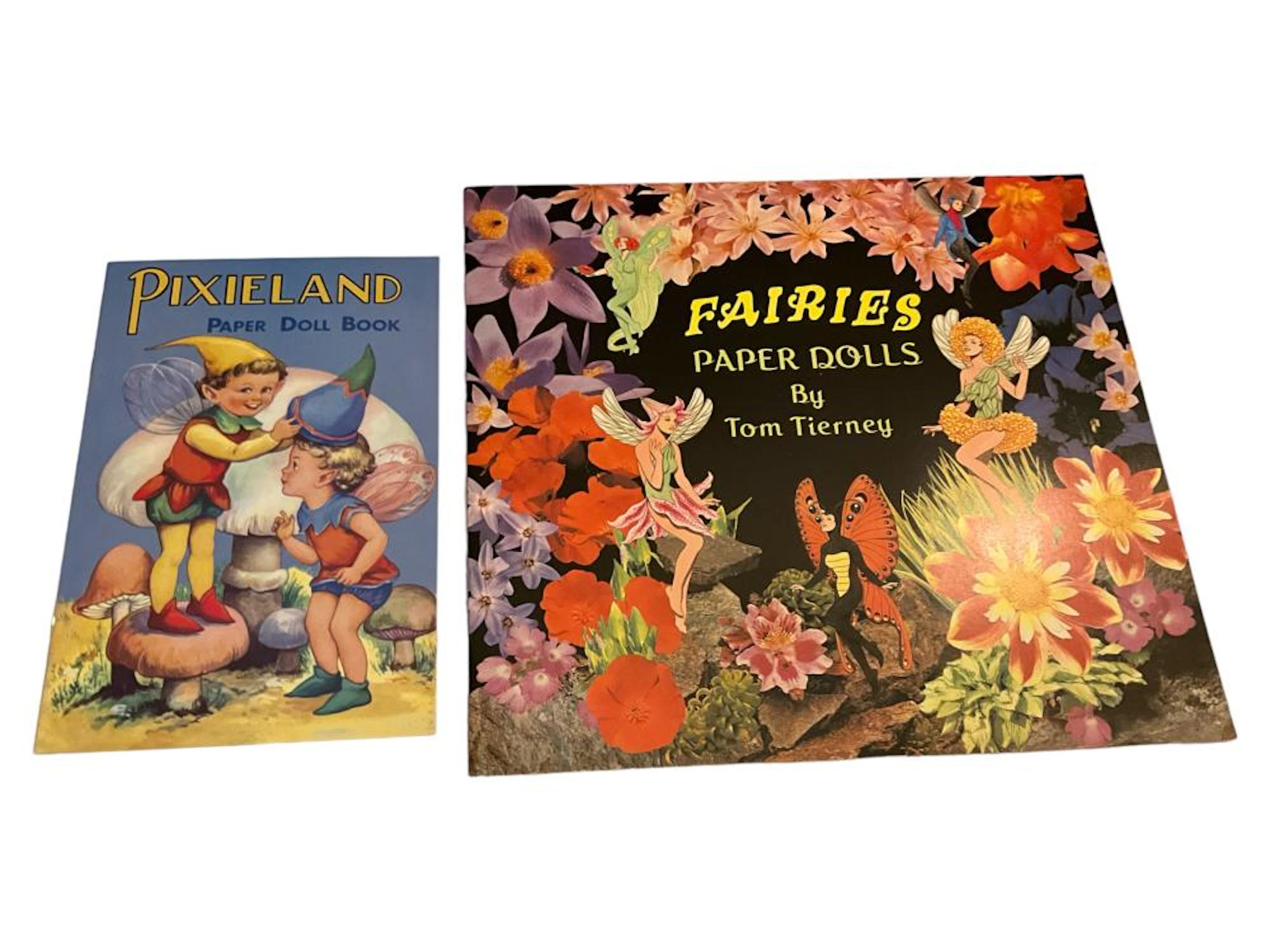 (2) Pixies and Fairies Paper Doll Books - Uncut