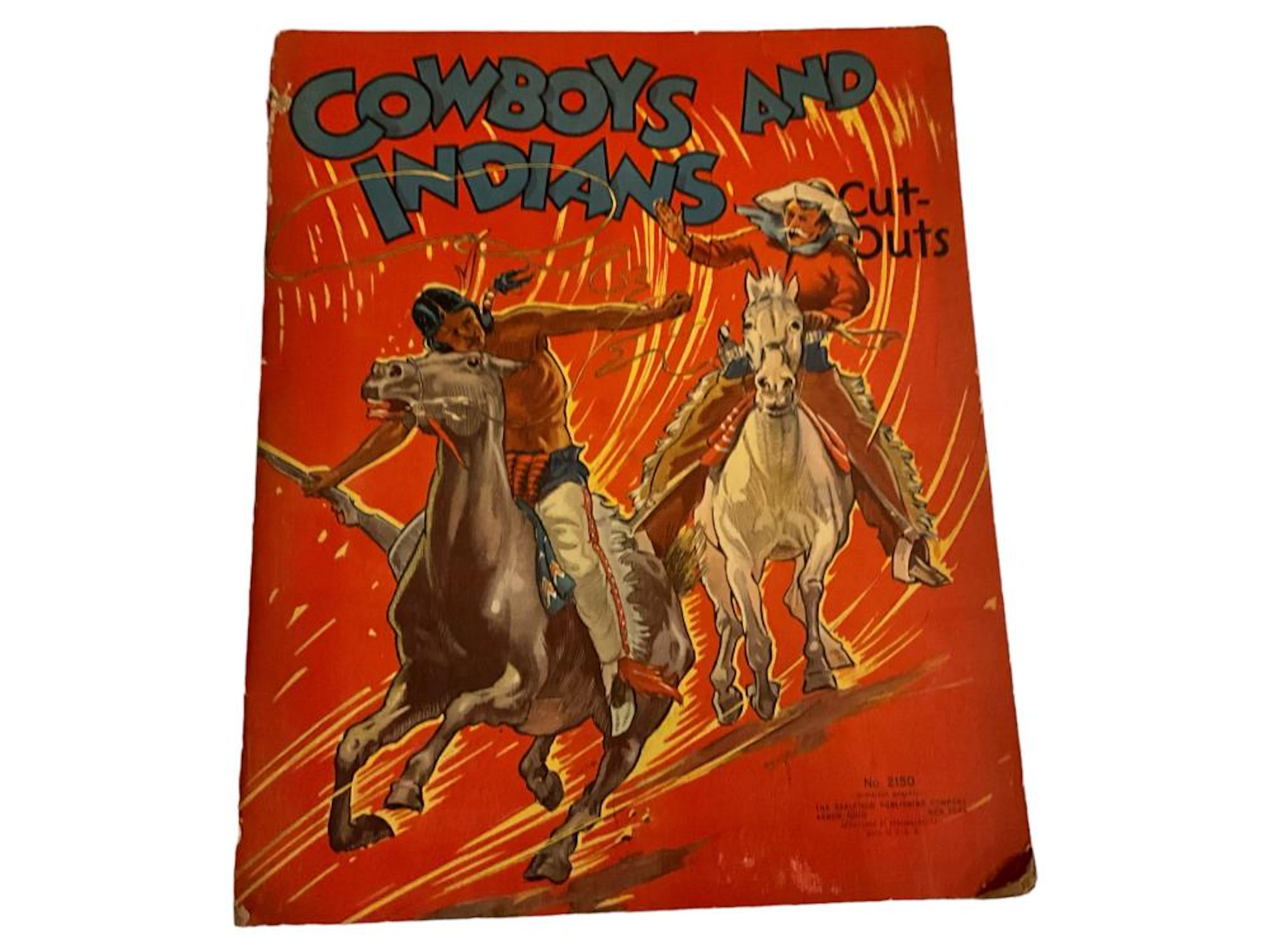 1938 ?Cowboys and Indians Cut-Outs? by Saalfield - Cut and Uncut
