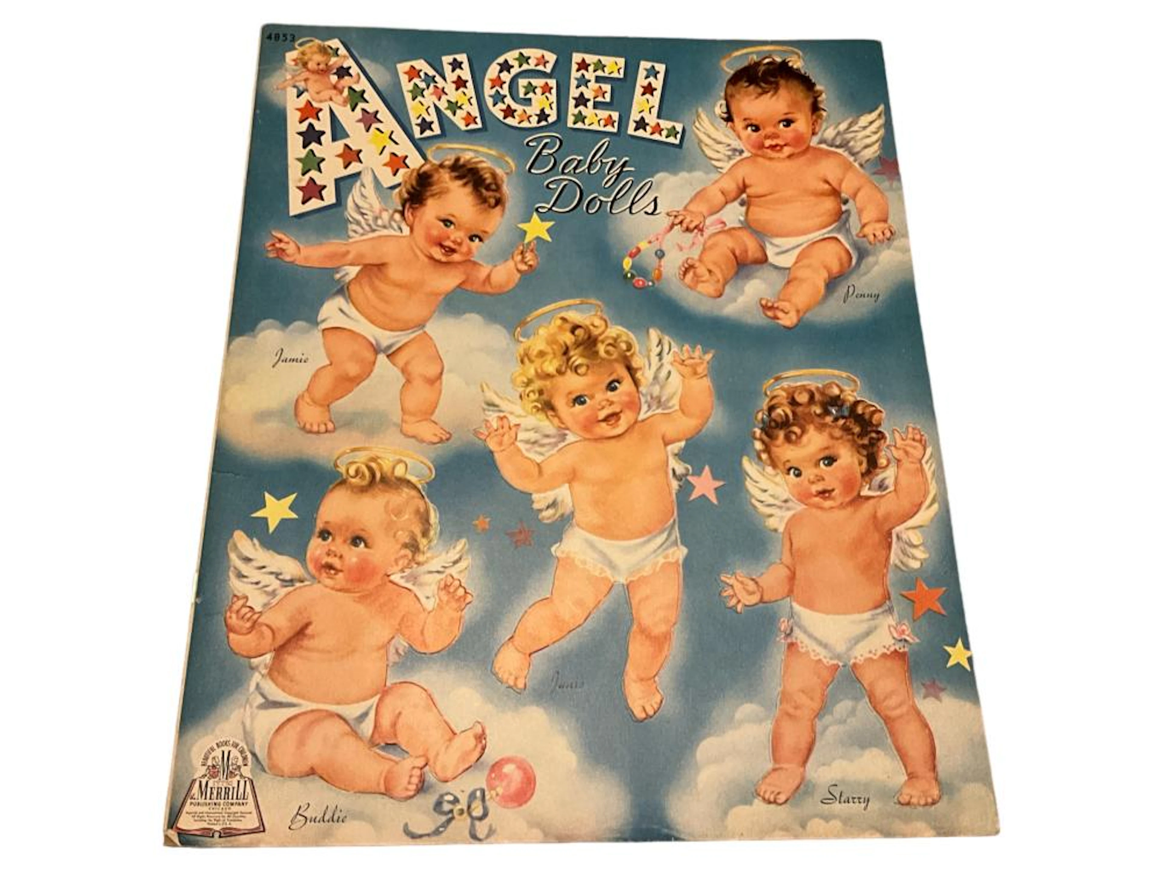 1943 Merrill ?Angel Baby Dolls - 4853? Paper Dolls - Uncut