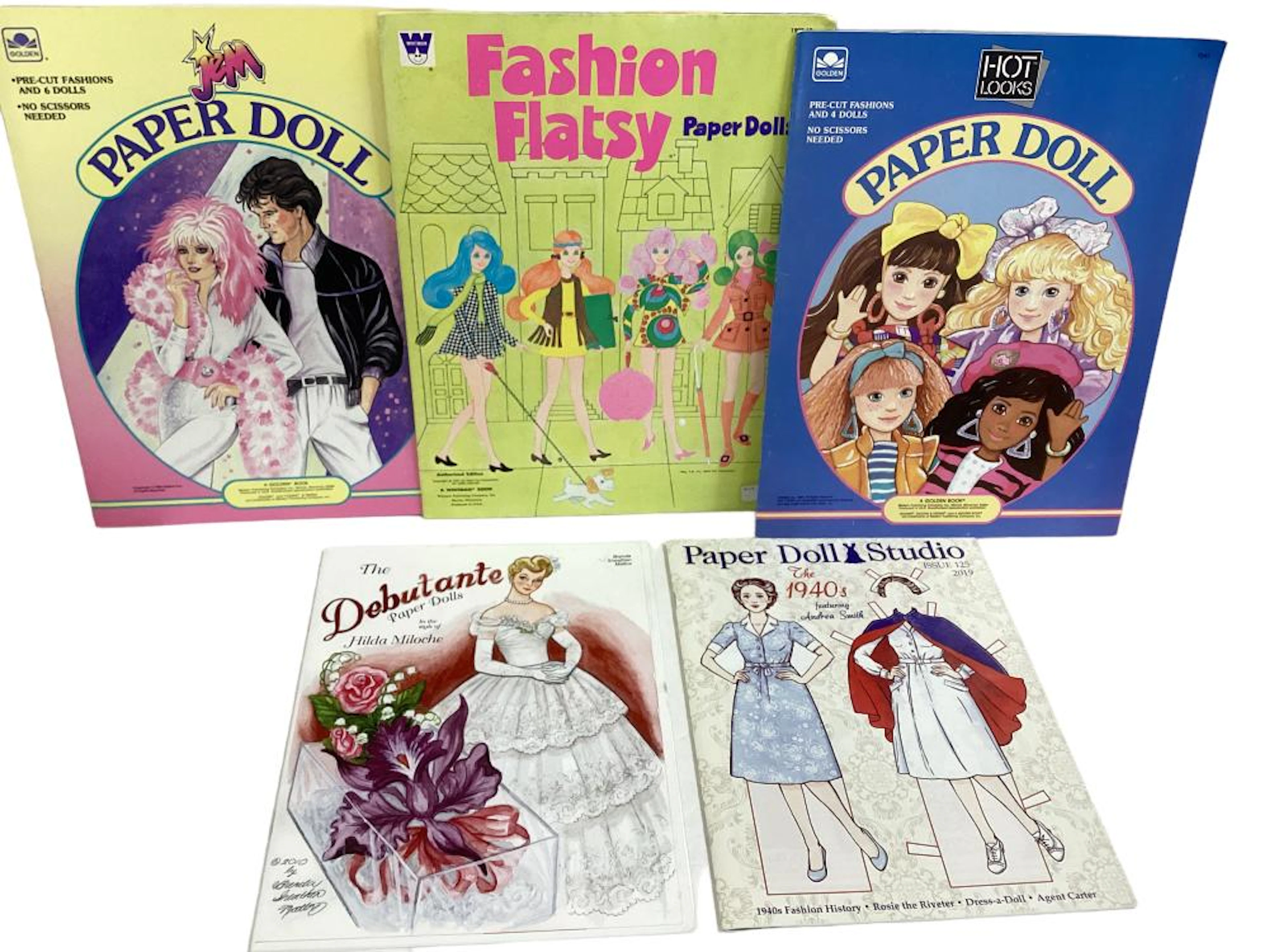 (5) Modern Paper Doll Books - Uncut