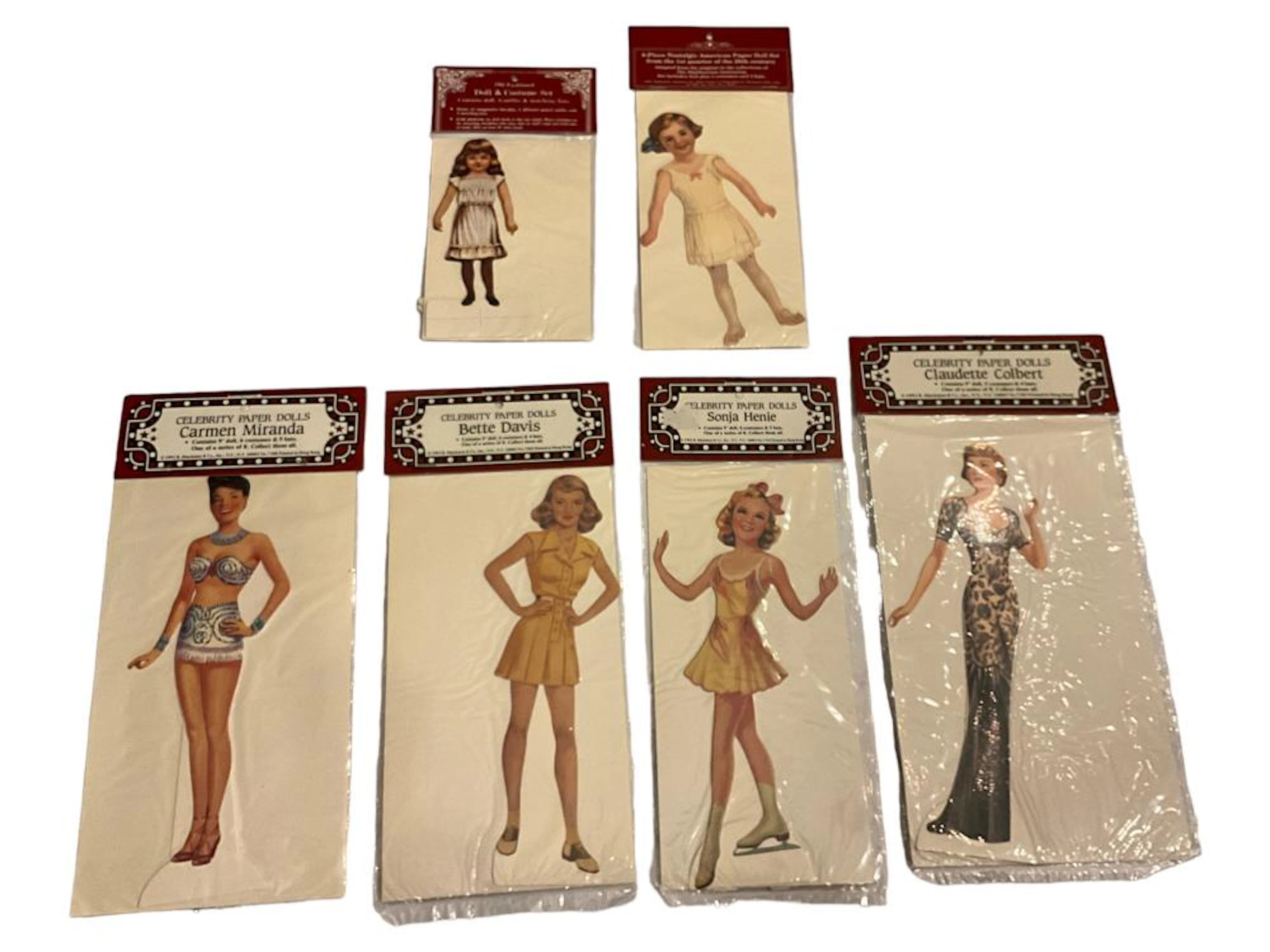 (6) Celebrity Paper Dolls and More - Uncut