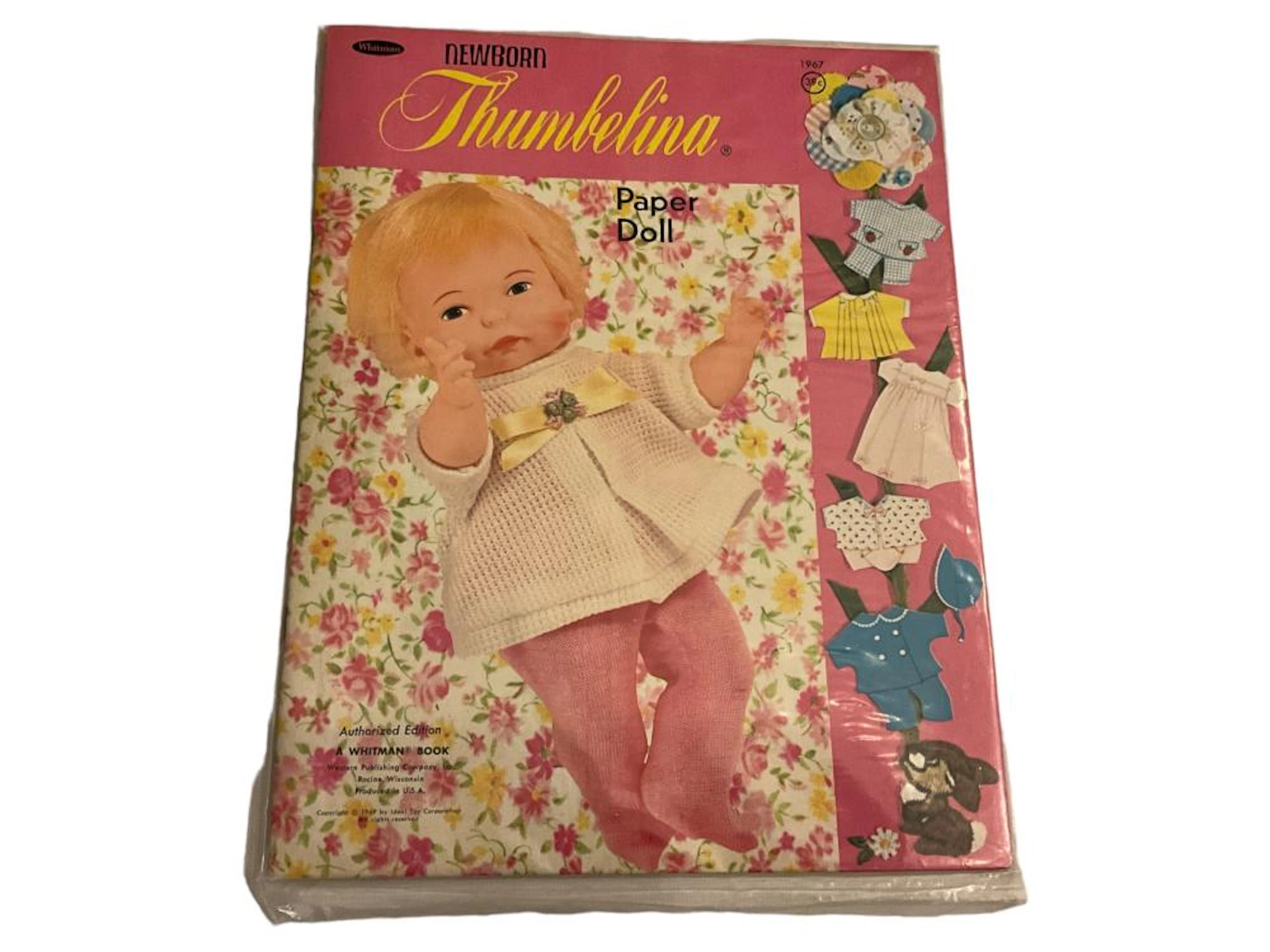 1969 Whitman ?Newborn Thumbelina - 1967? Paper Doll Book - Uncut