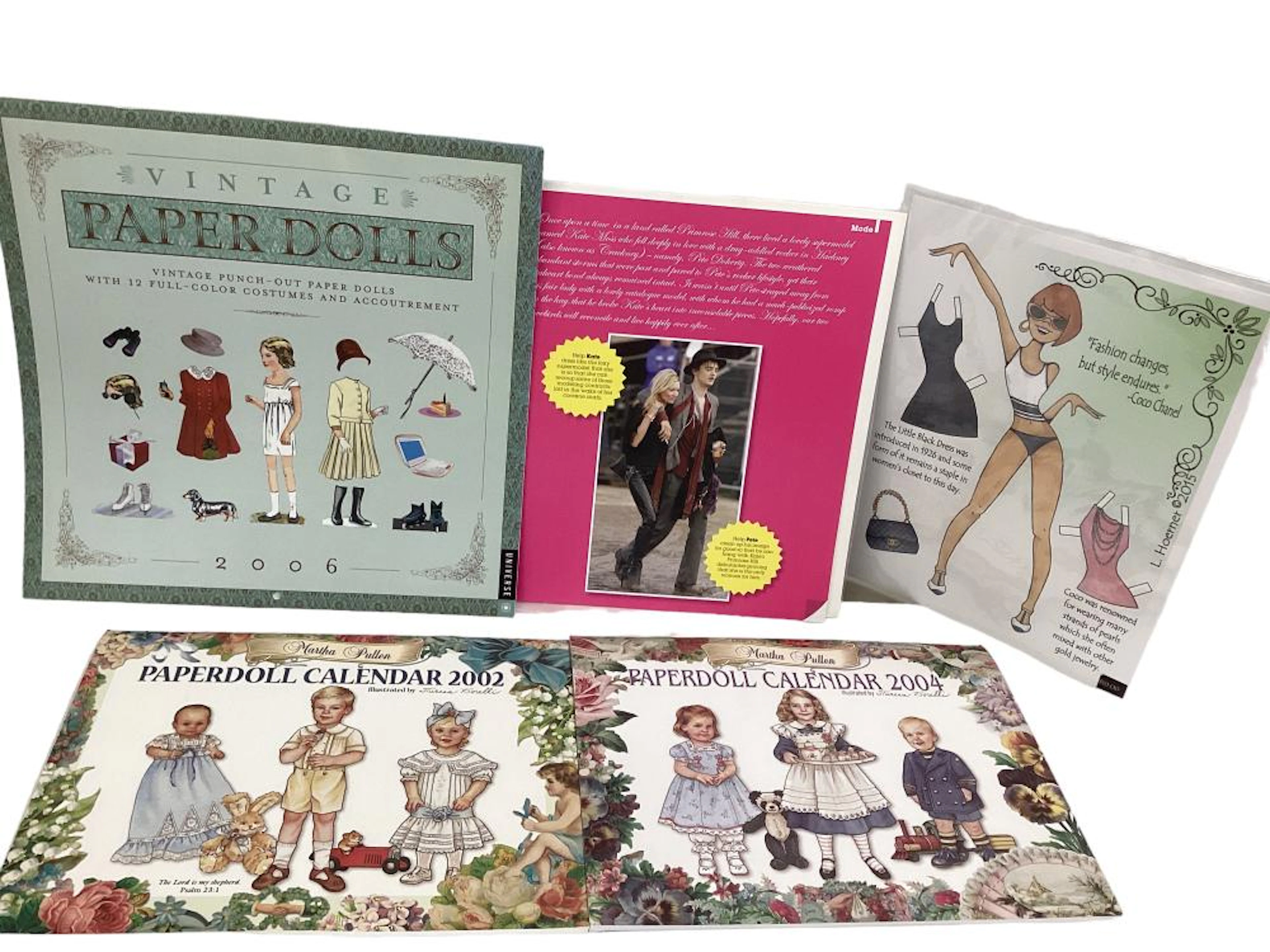 Coco Chanel Paper Dolls, Calendars, & More - Uncut