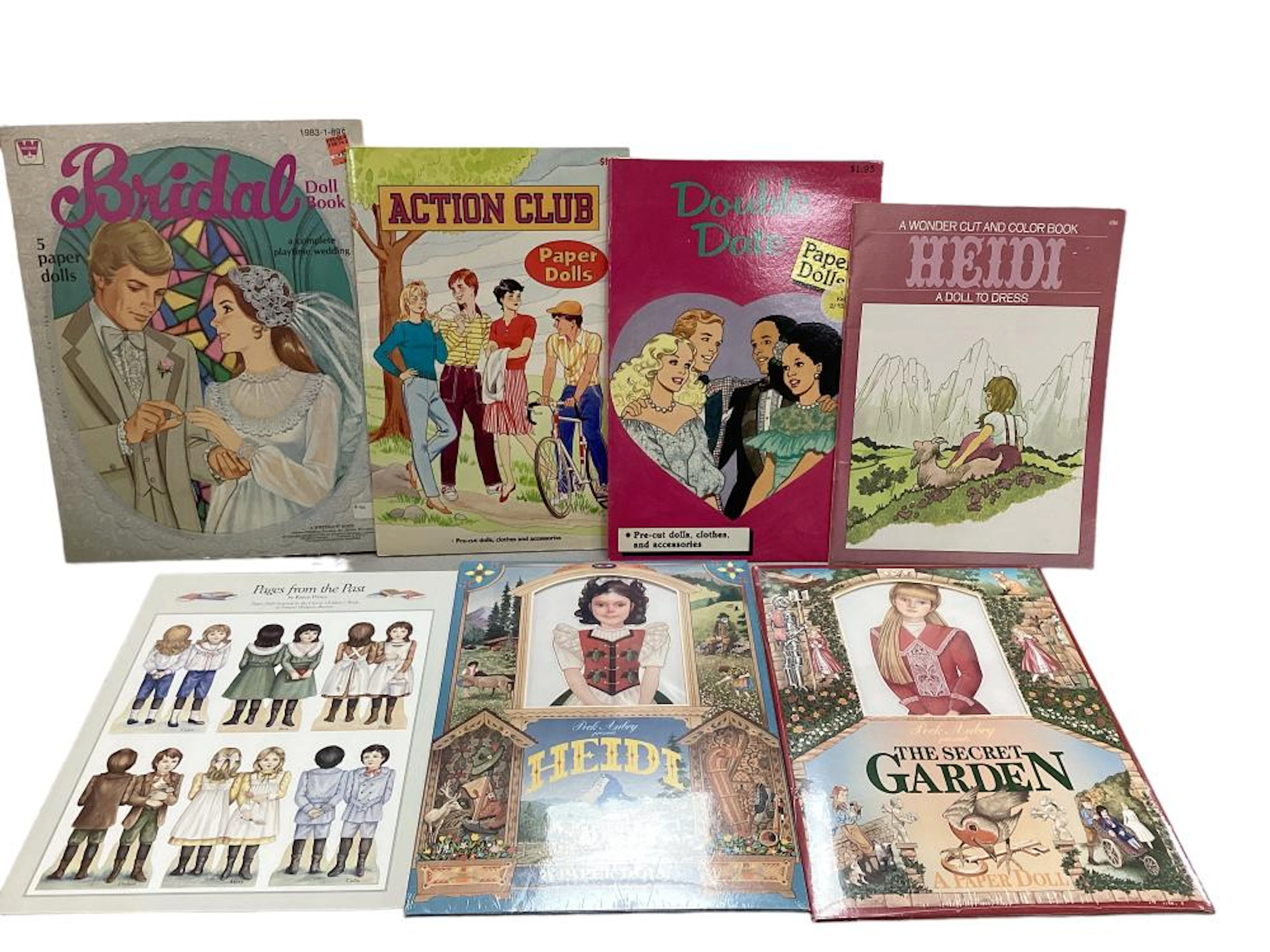 (7) Paper Doll Books