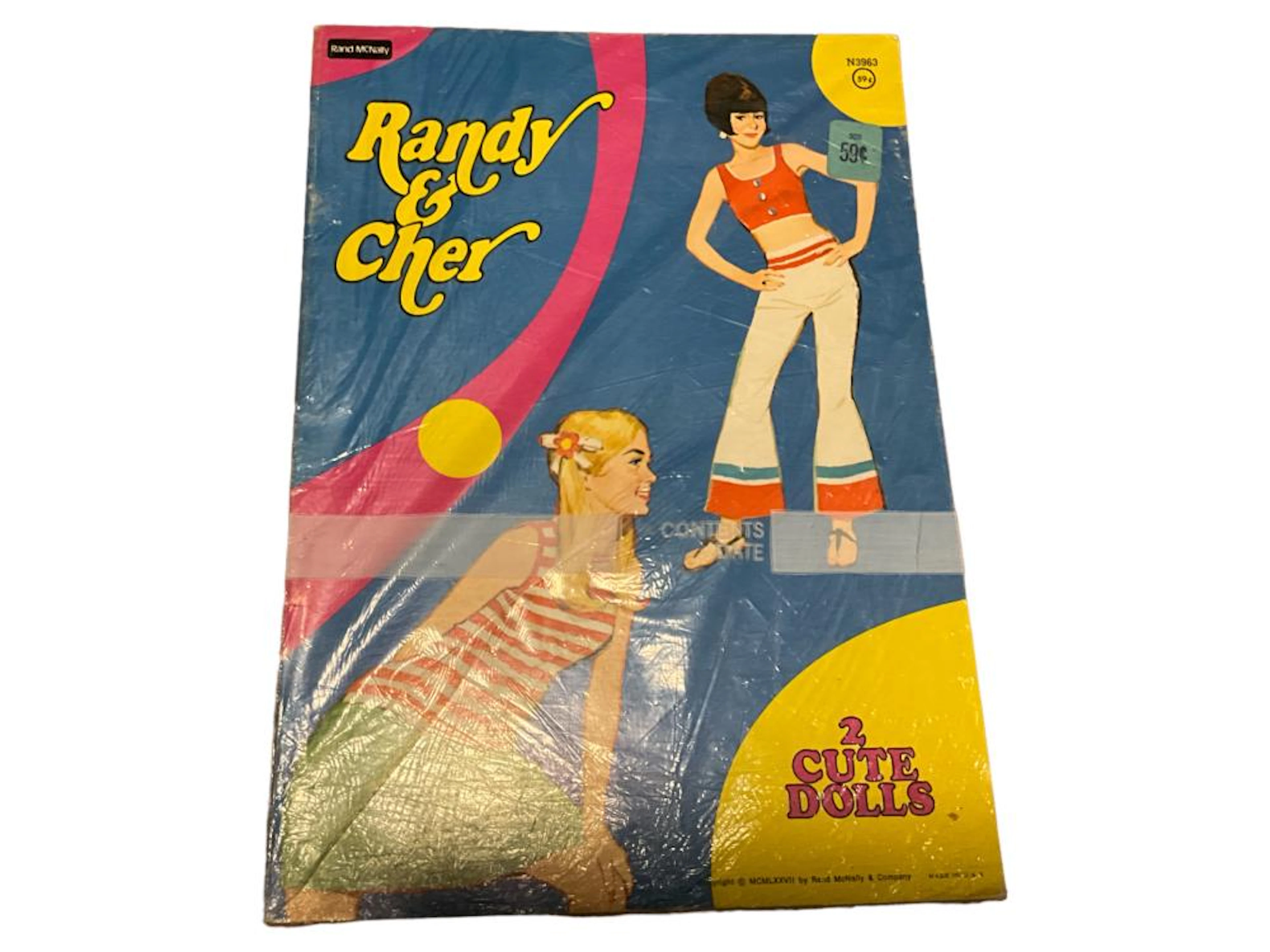 1977 Rand McNally ?Randy & Cher - 3963? Paper Dolls - Uncut