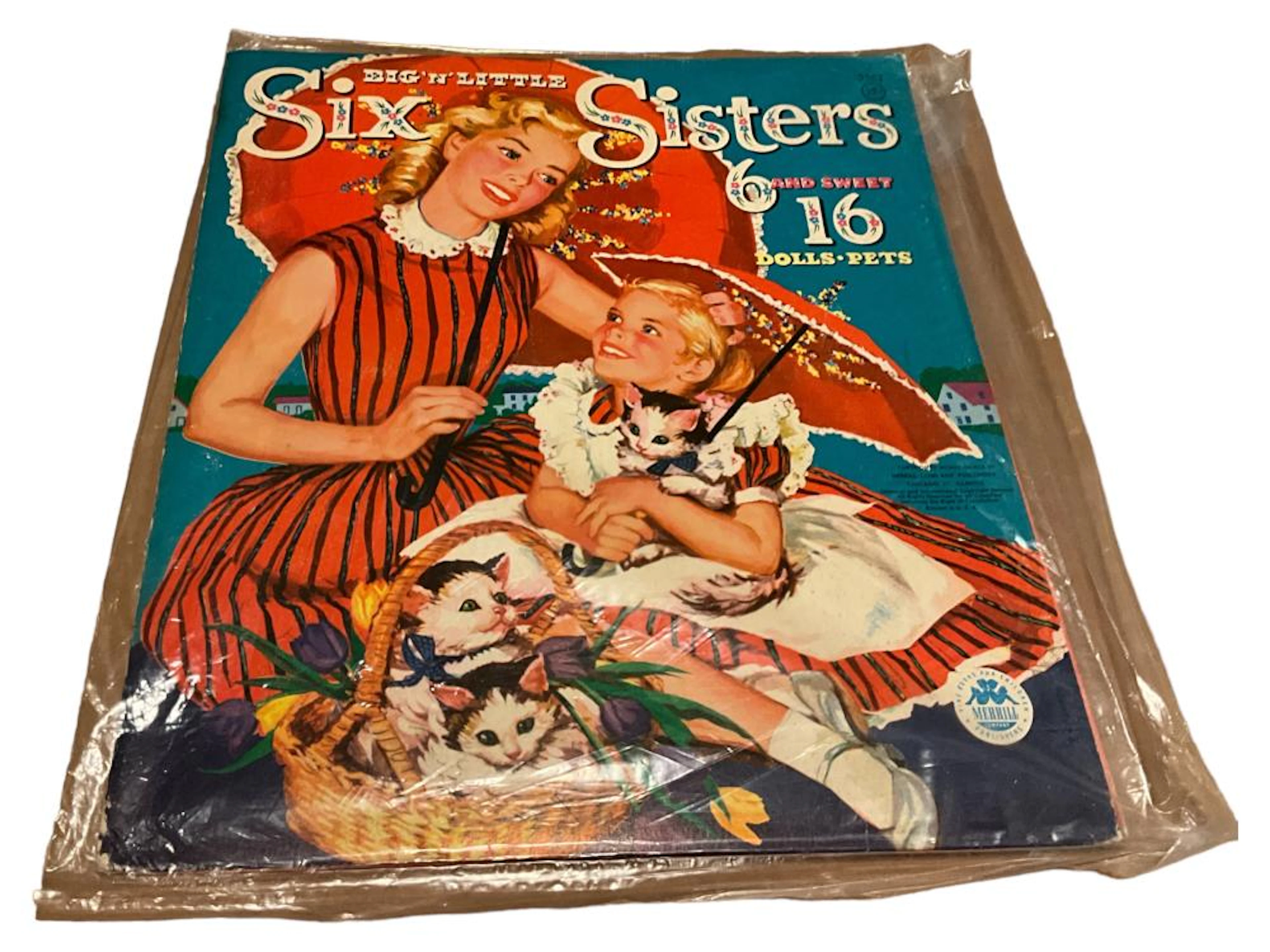 1965 Merrill ?Six Sisters - 2582? Paper Dolls - Partially Cut