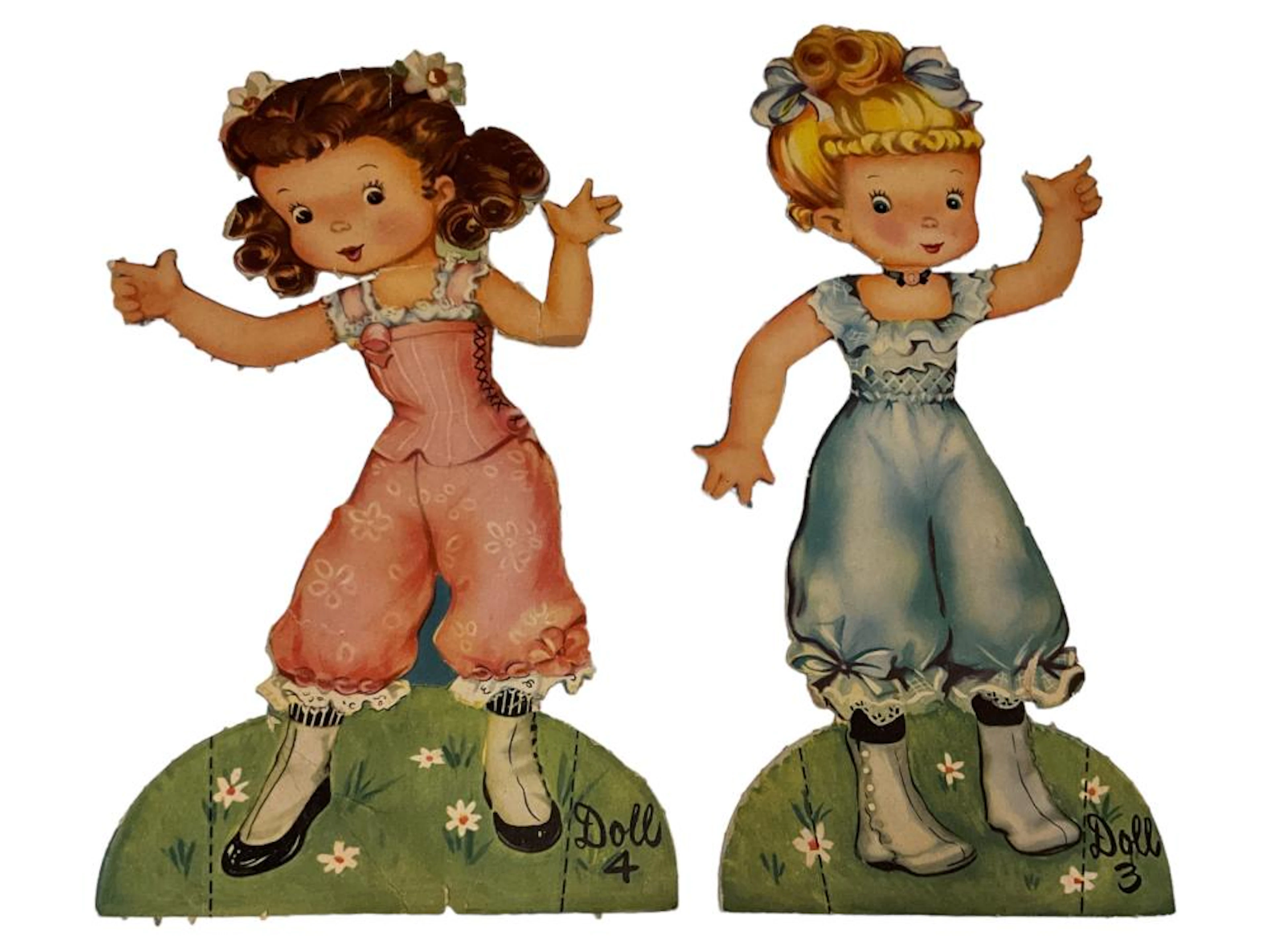 1949, Merrill 1560, Betty Blue & Patty Pink, Partially Cut