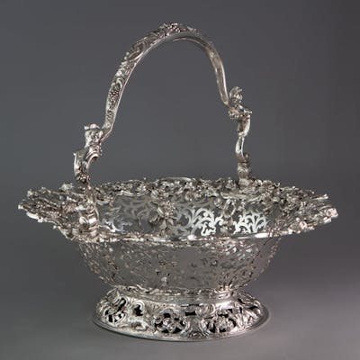 Royal Interest - A George II Silver Harvest Basket London 1759, by