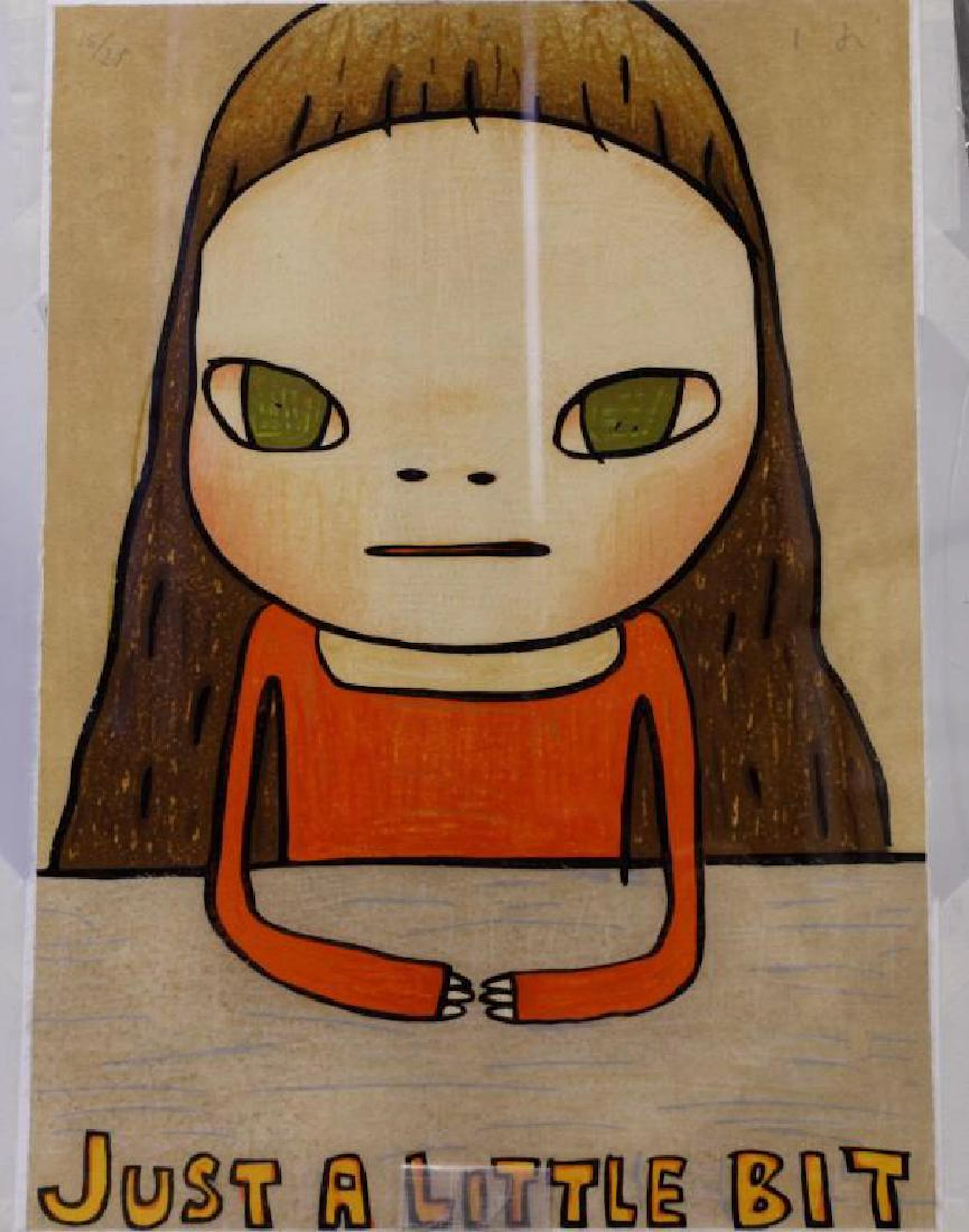 Yoshitomo nara print, " just a little bit"