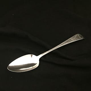 18th century Silver Bright Cut silver serving Spoon