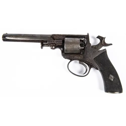 A 5 shot 80 bore double action percussion revolver, retailed... | Barnebys