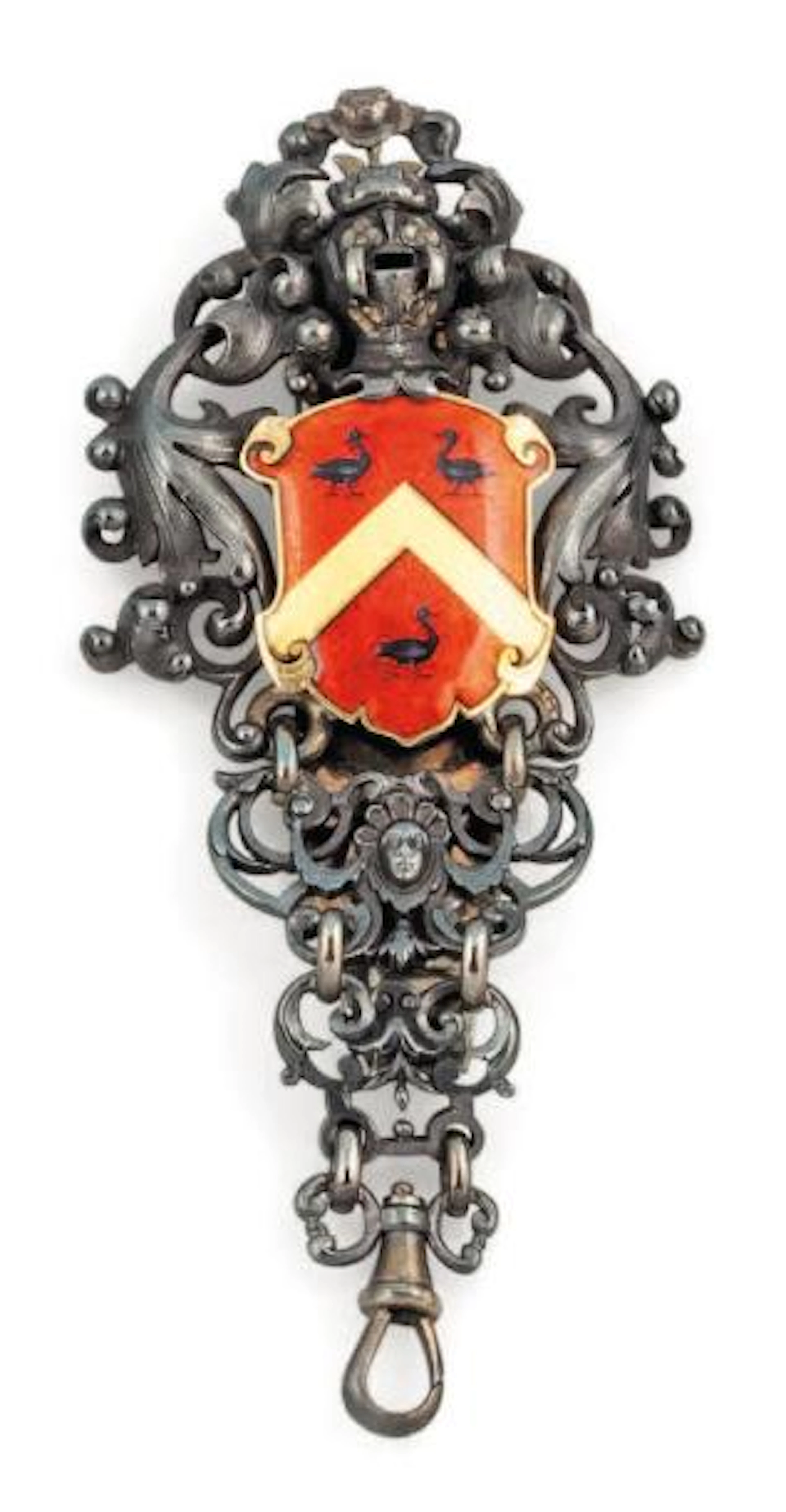 Chatelaine articulée en argent