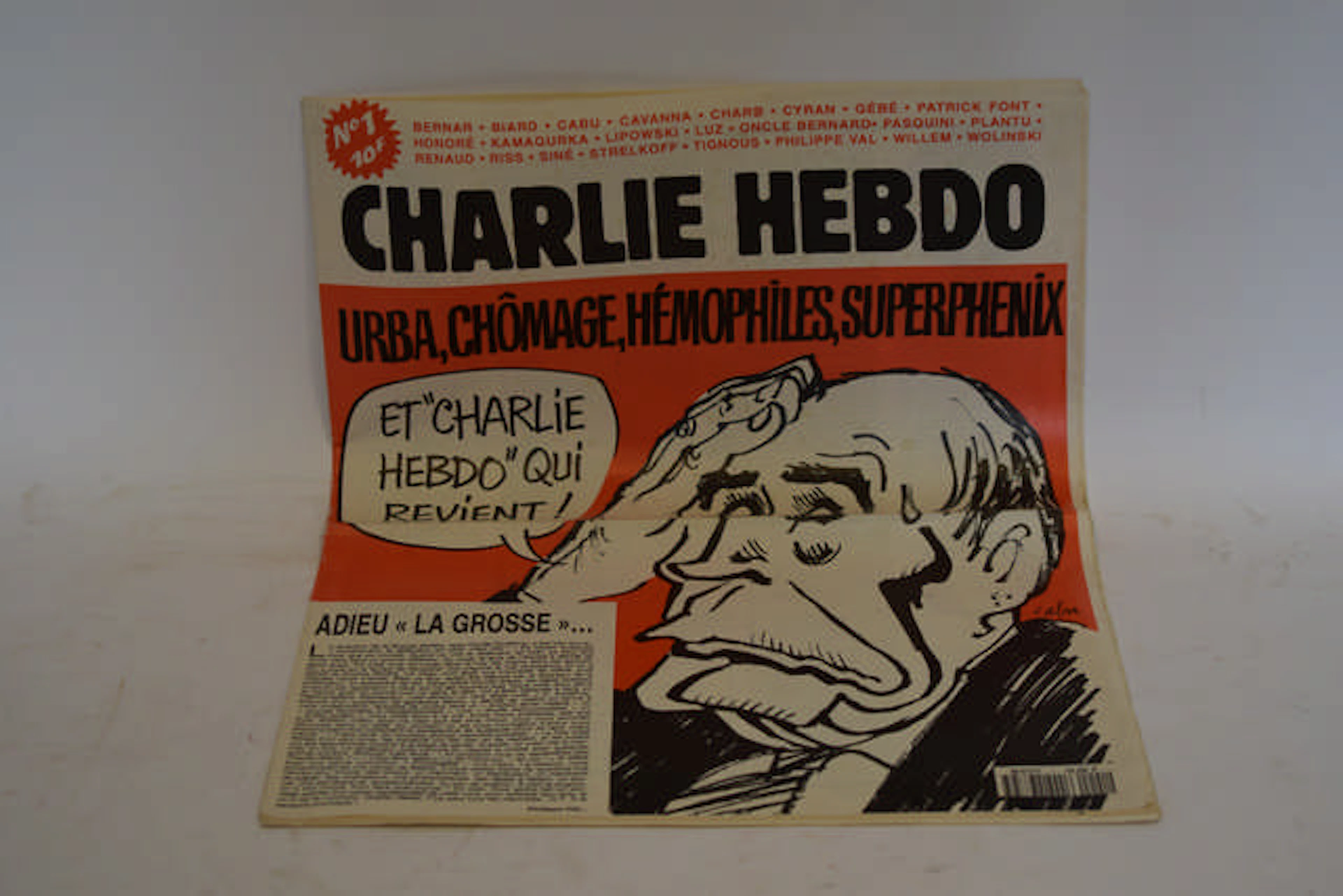 Journal " CHARLIE HEBDO " Numéro 1 de 1992