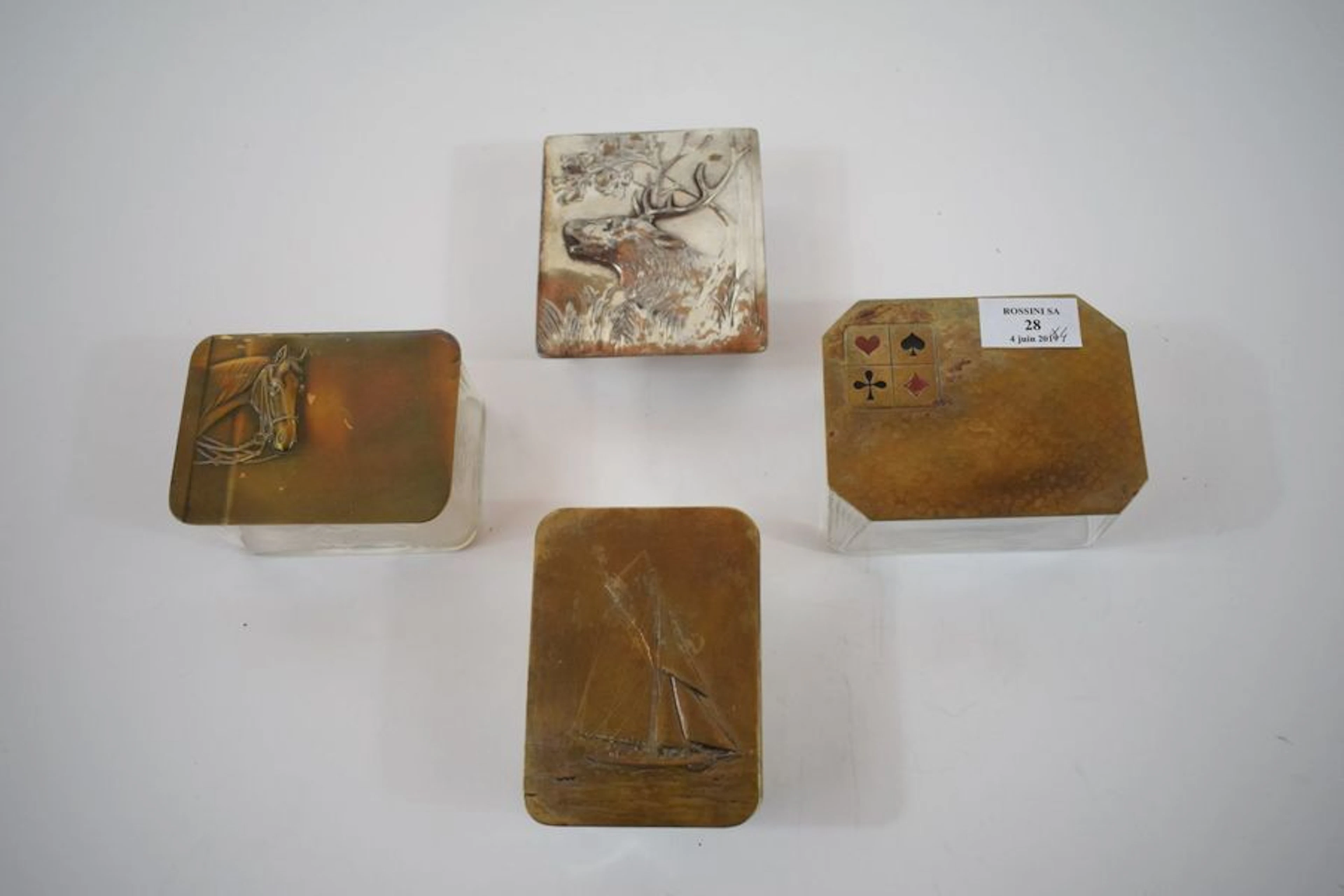 WMF Lot de quatre boîtes en verre et couvercles... - Lot 28 - Rossini