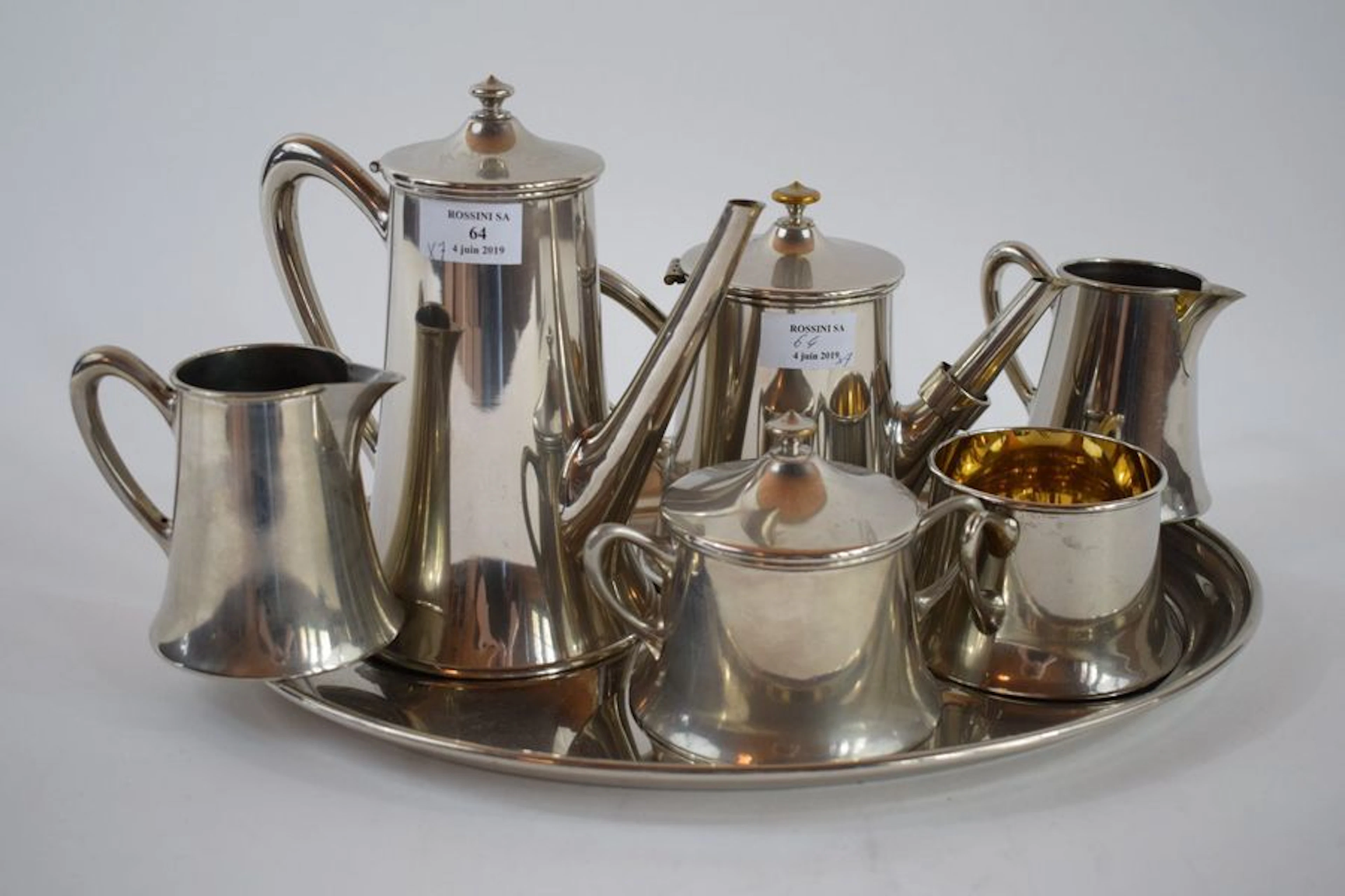 WMF Service à thé et café en métal argenté... - Lot 64 - Rossini