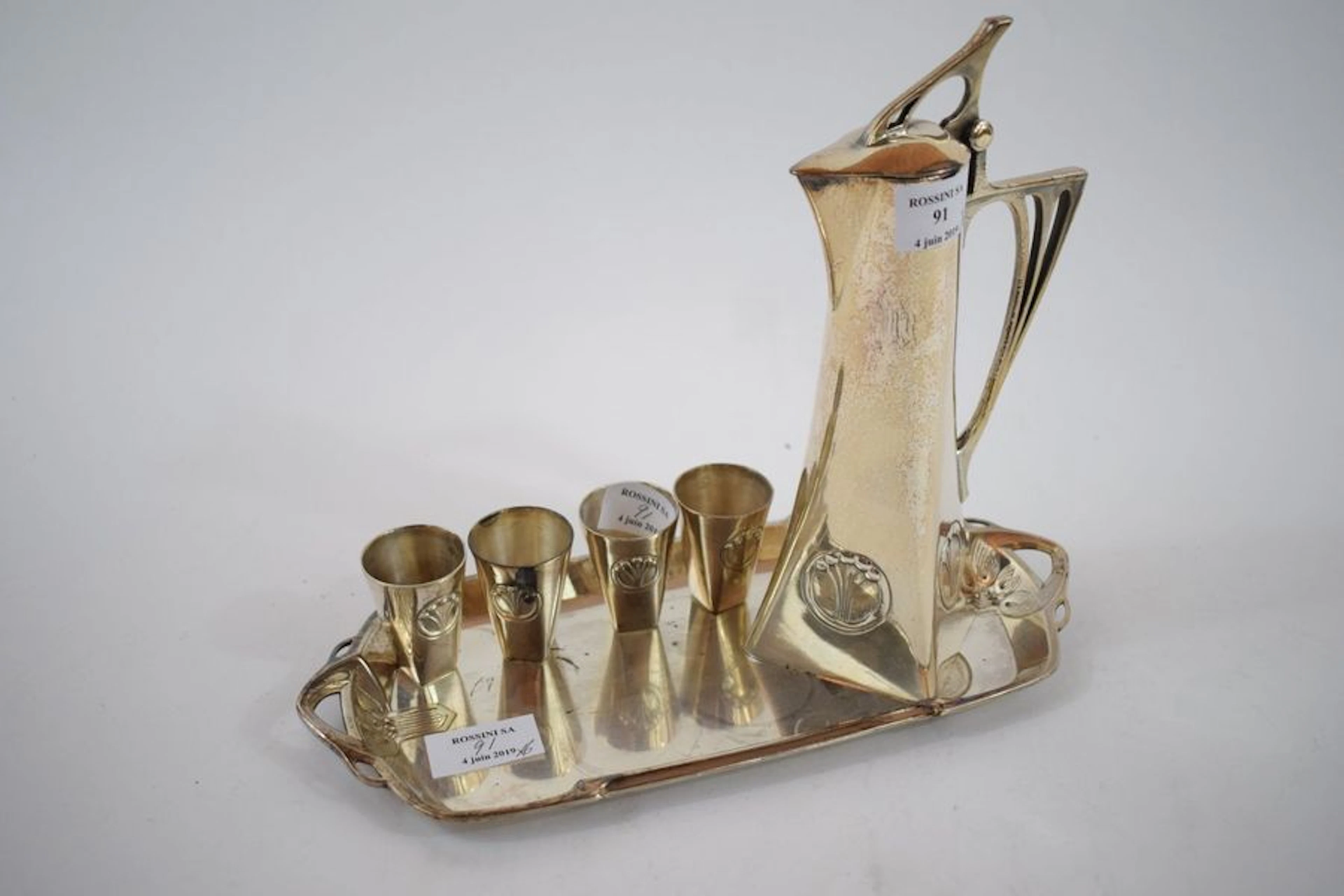 WMF Service à liqueurs en métal argenté... - Lot 91 - Rossini