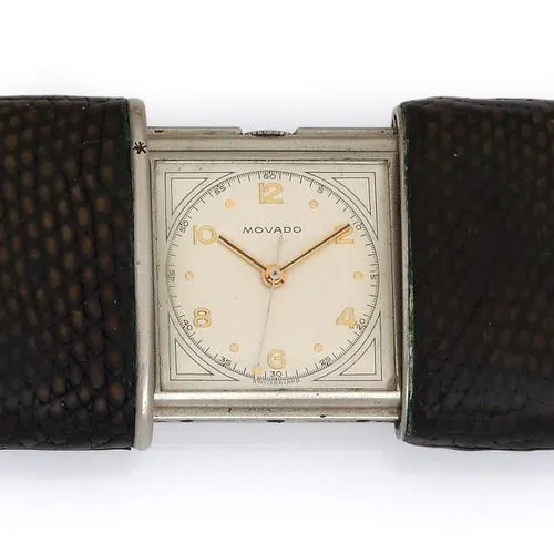 Montre De Sac Movado Ermeto - Boîtier Argent Massif - Années 1930 - Mécanique Manuel - Occasion Fonctionnelle