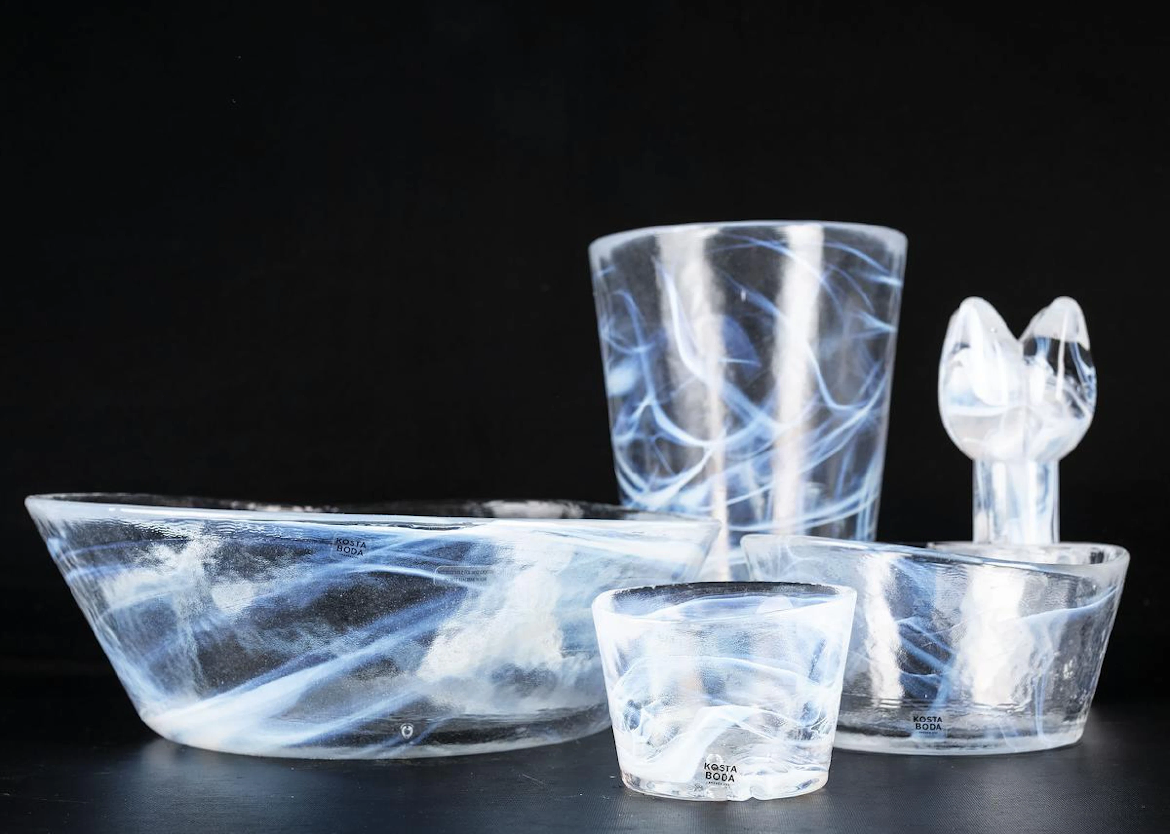 ULRICA HYDMAN VALLIEN, Konstglas, Kosta Boda, 5 delar