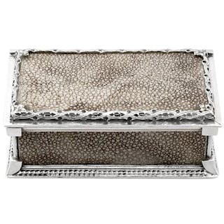 Sterling Silver and Shagreen Box by Omar Ramsden - Antique George V (1935)