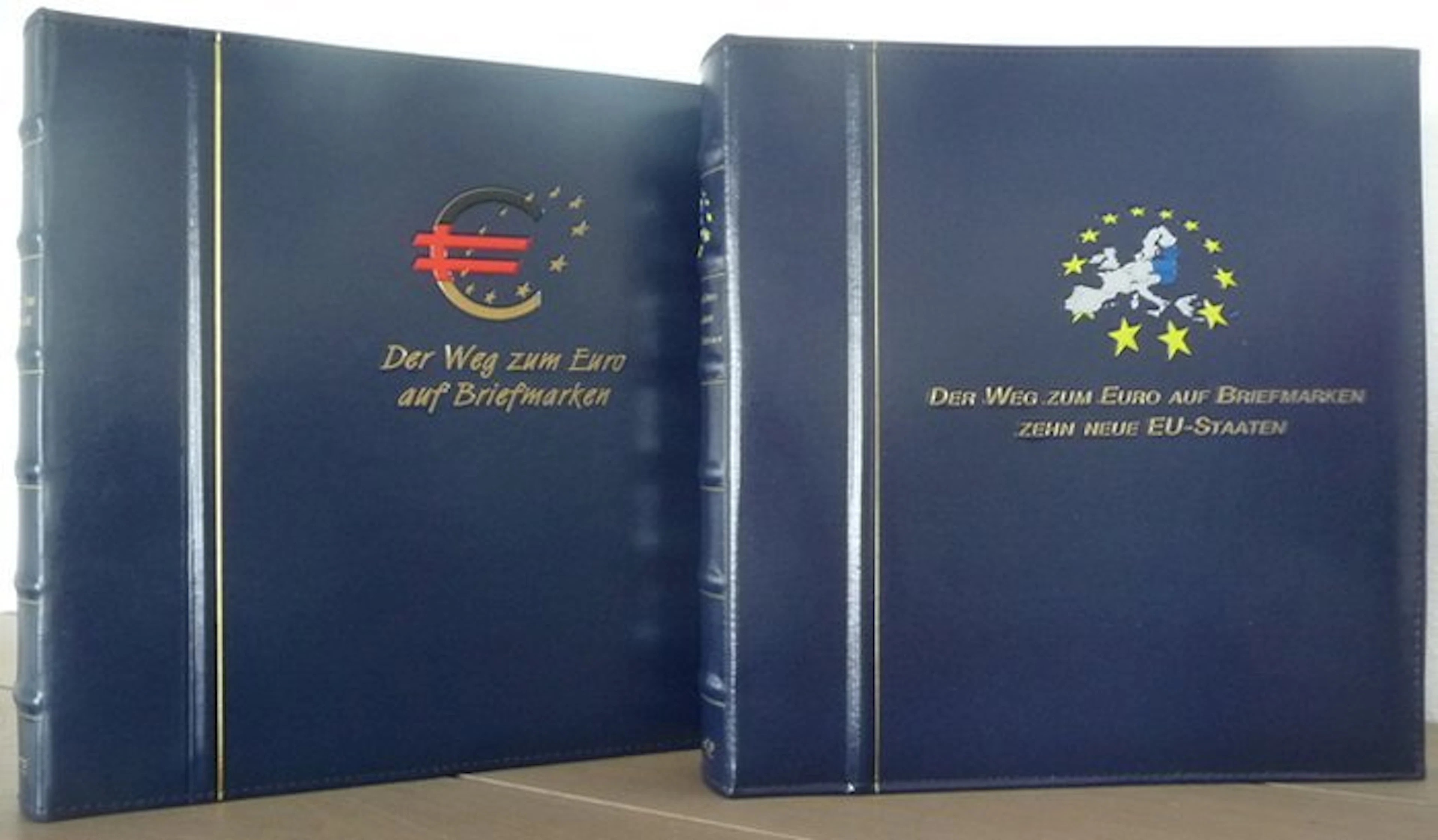 Germany - Collection "Der Weg zum Euro auf Briefmarken" in 2 original albums with slipcase