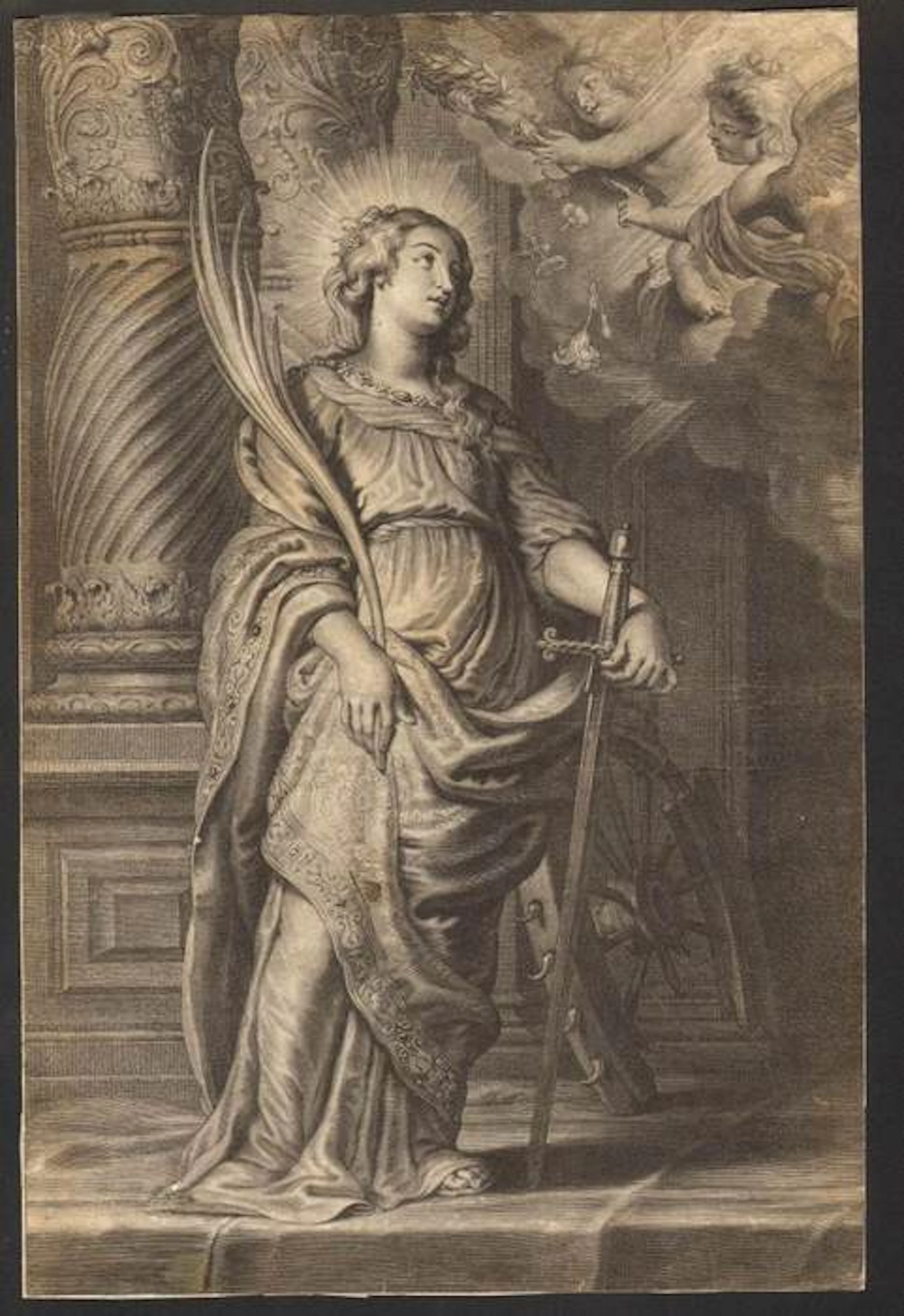 17e Eeuw: Heilige Catharina met het gebroken wiel