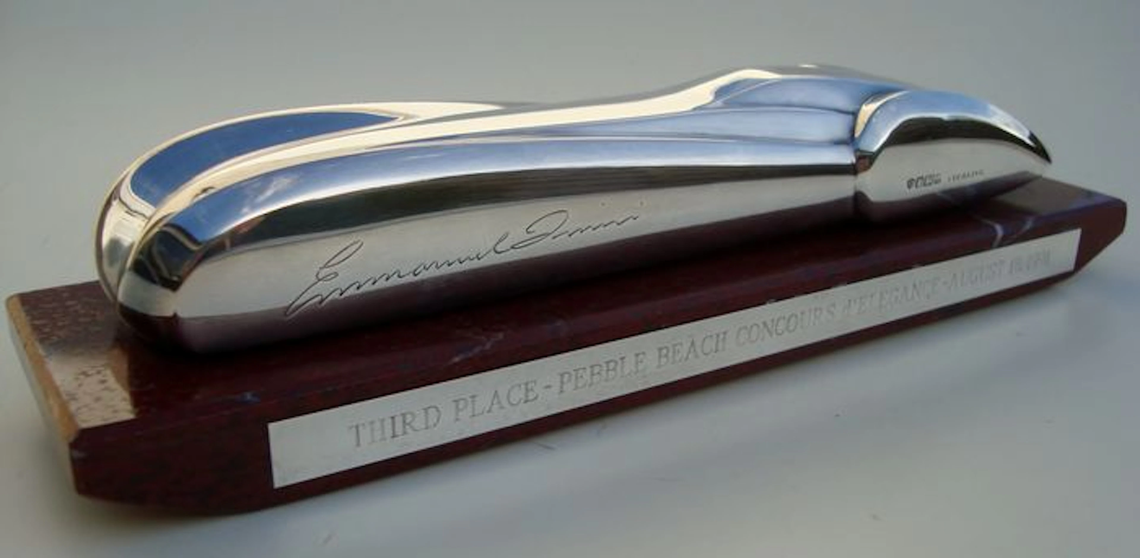Pebble Beach CONCOURS D'ELEGANCE AUTO SCULPTURE * EMMANUEL ZURINI *marked Silver
