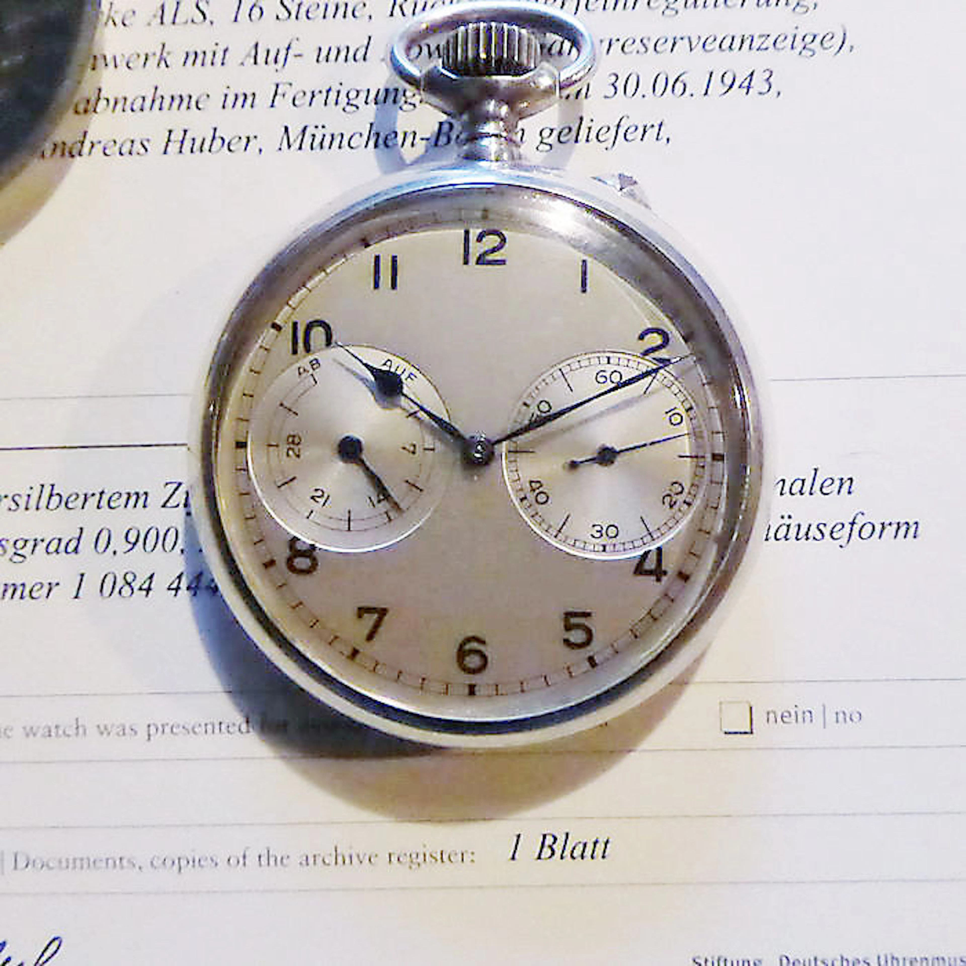 Lange & Söhne B-Uhr - pocket watch - ca. 1943, in perfecte condition