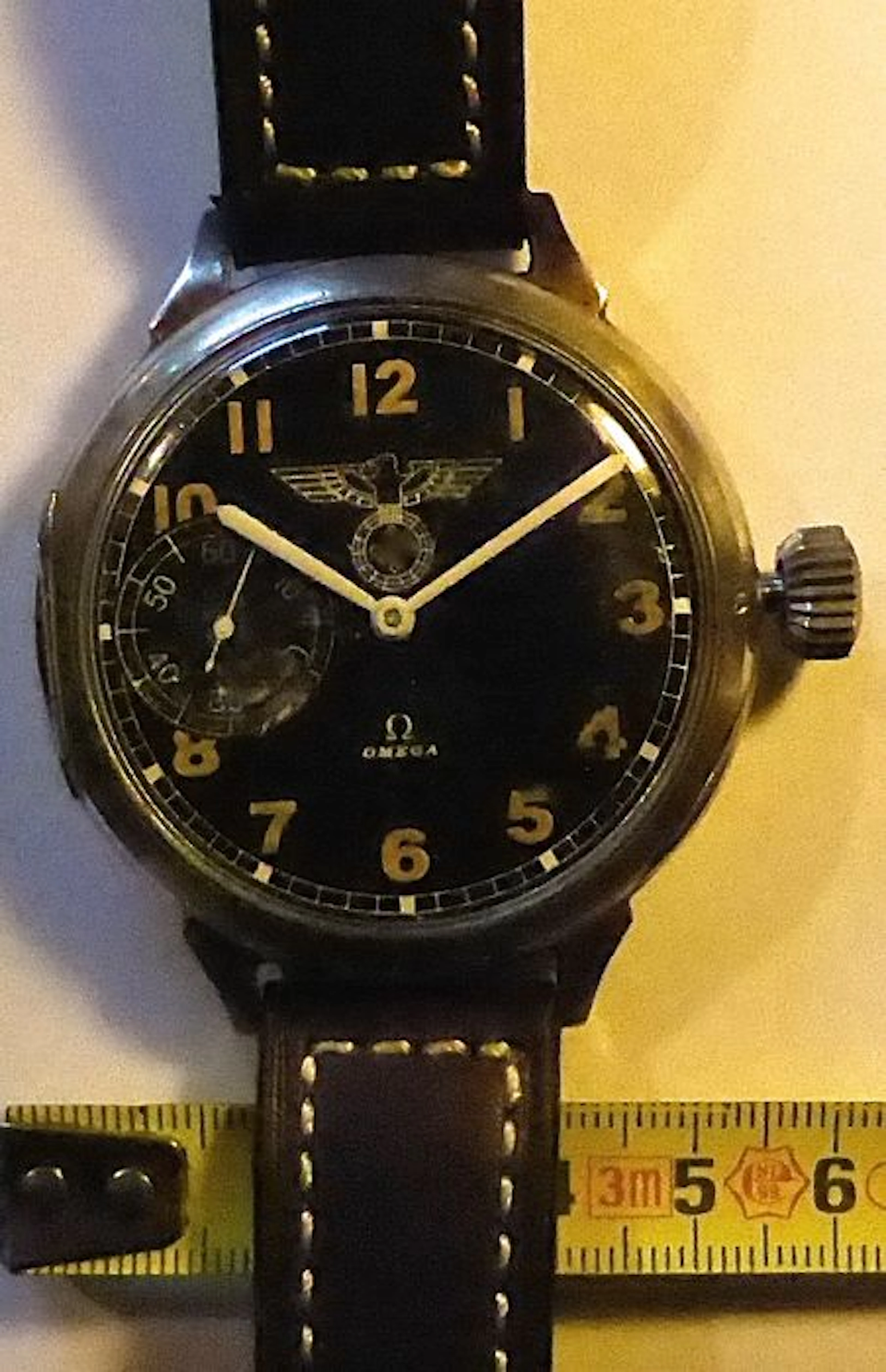Omega - Large aviator watch - very rare.