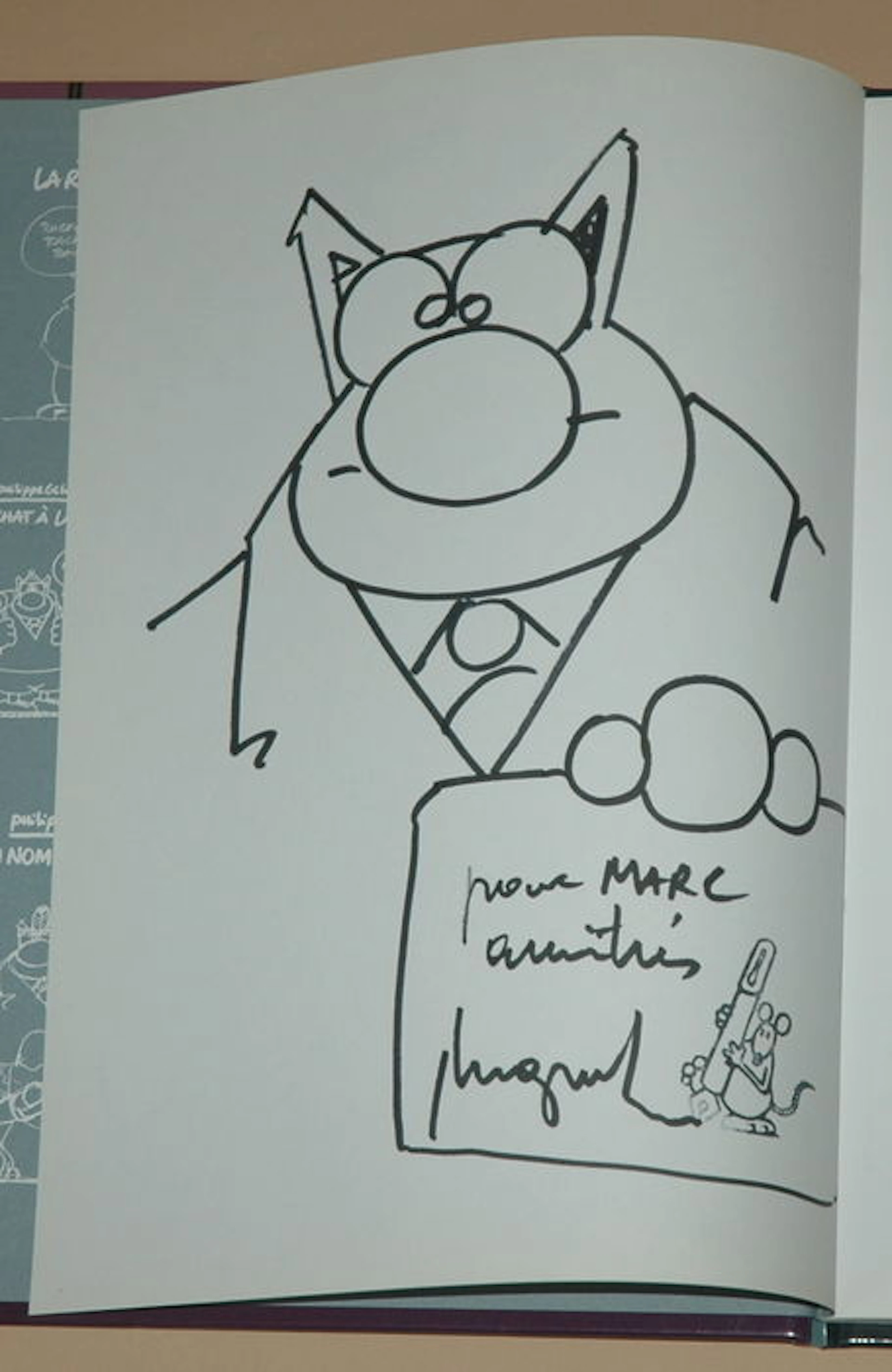 Le chat 13 - Le chat a encore frappé + opdrachttekening - hc - 1e druk (2005)