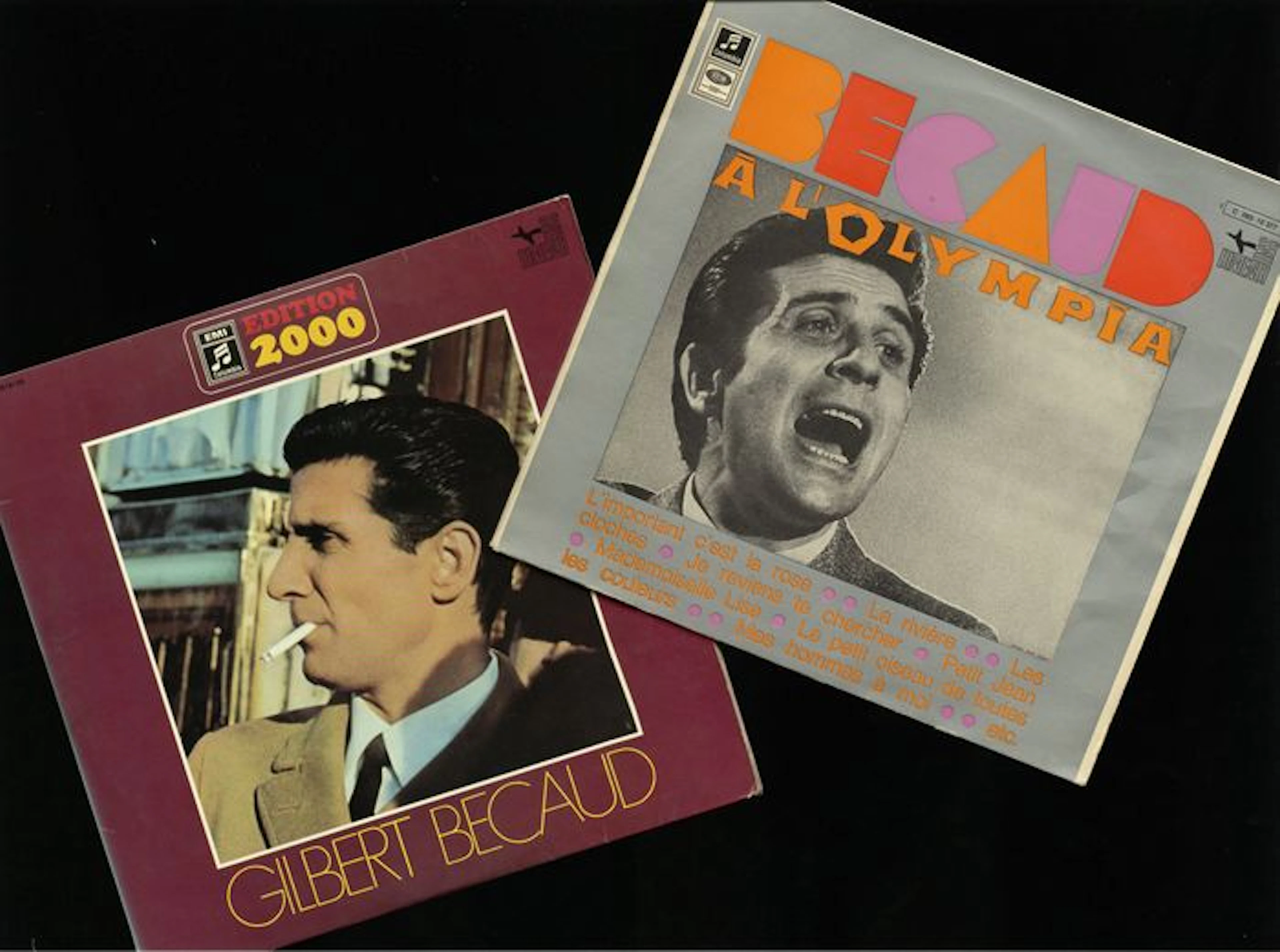 Gilbert Bécaud - 2 Album Lot [EMI, Columbia, Blue Label]