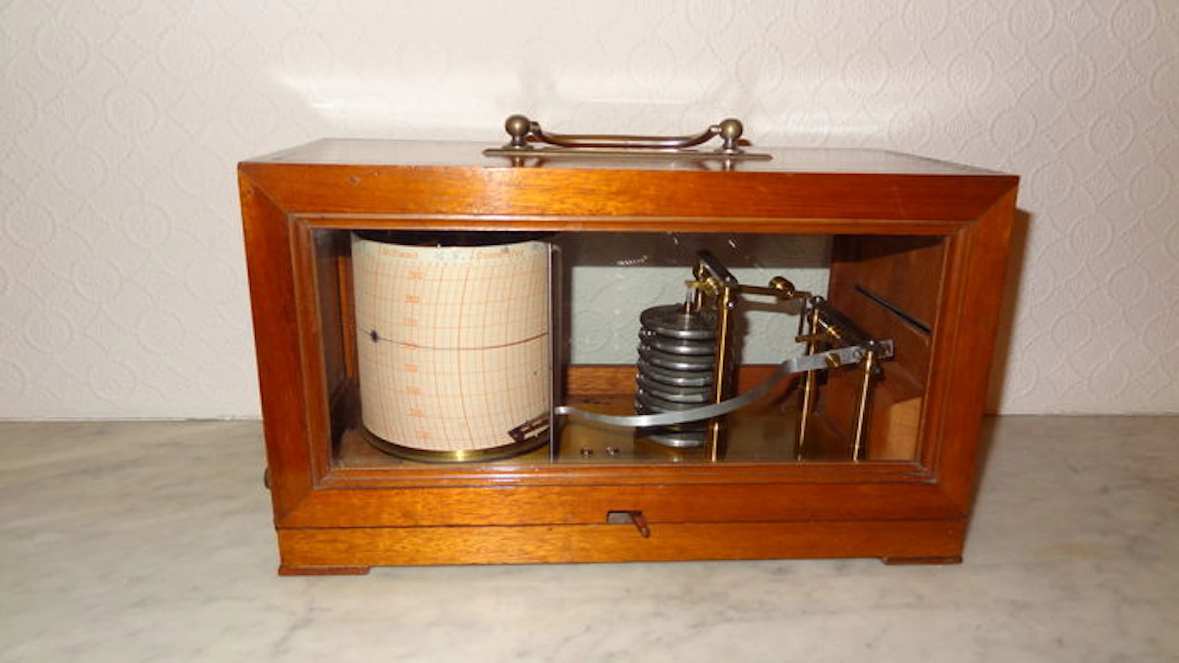Antique Marine Barograph RF, France, ca. 1910