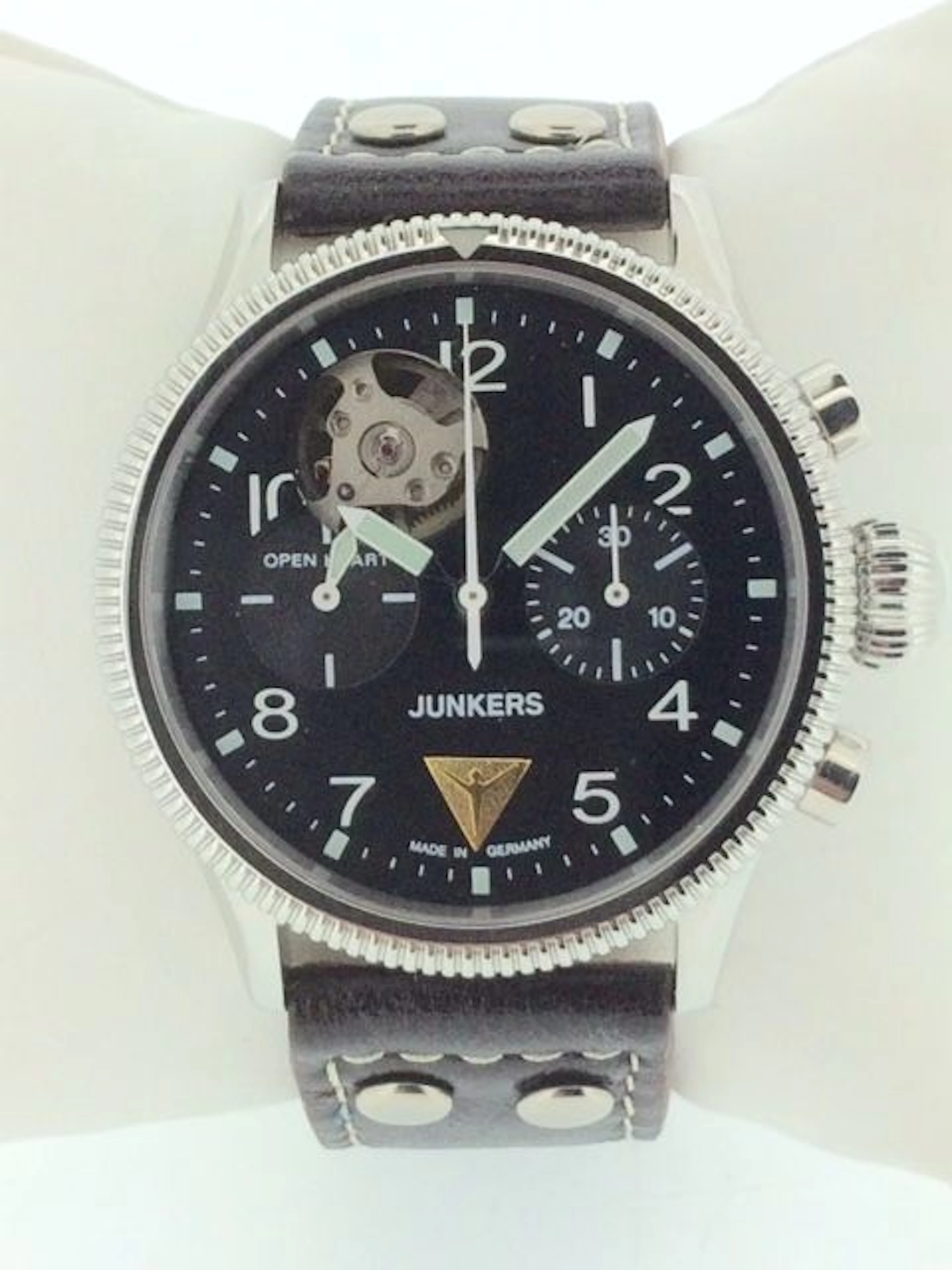 Junkers men's watch. Leather strap. Hand wind
