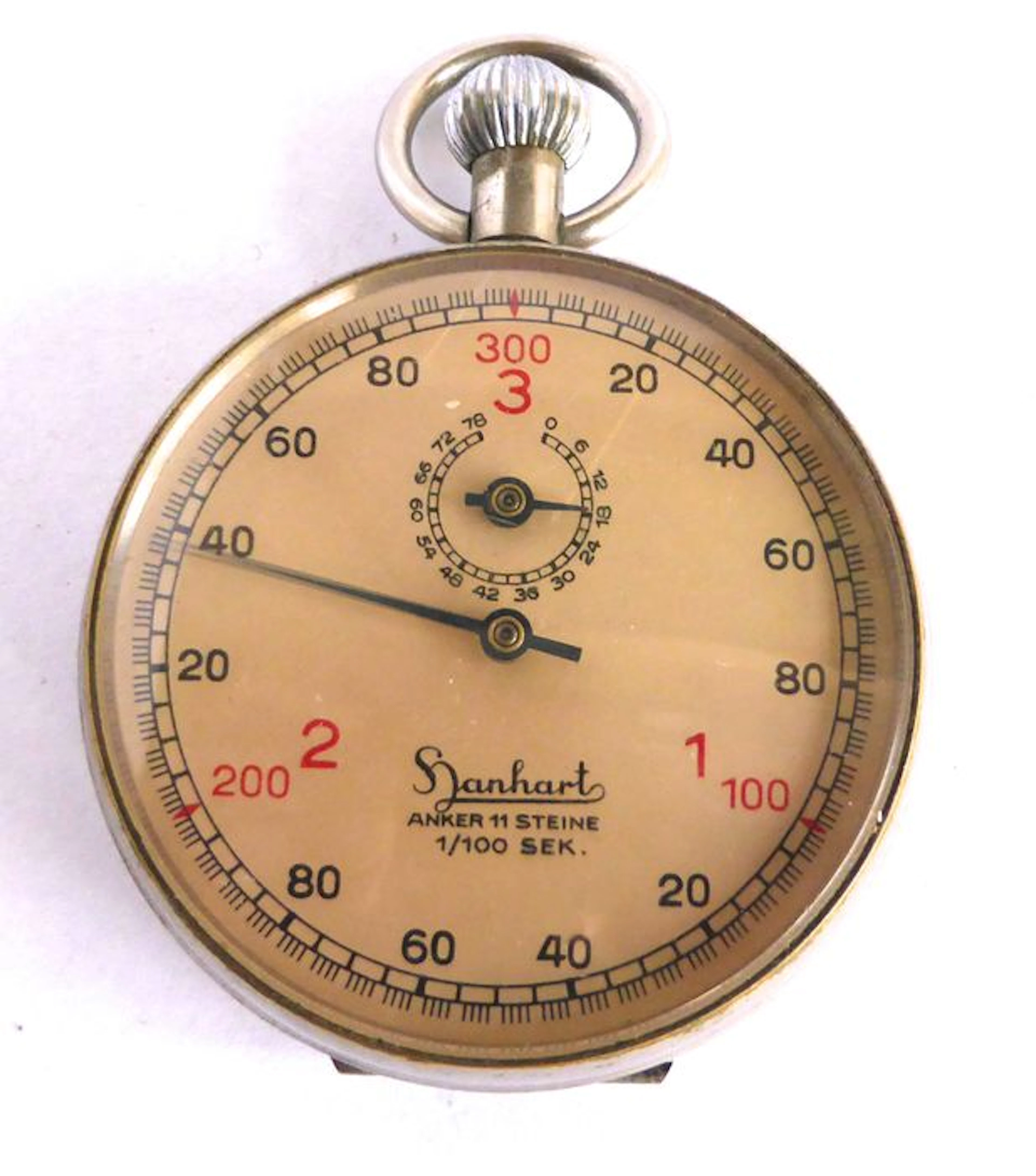 Original Germany Hanhart U-Boot torpedo Stoppuhr with original box and stamps. Very rare! - WW2