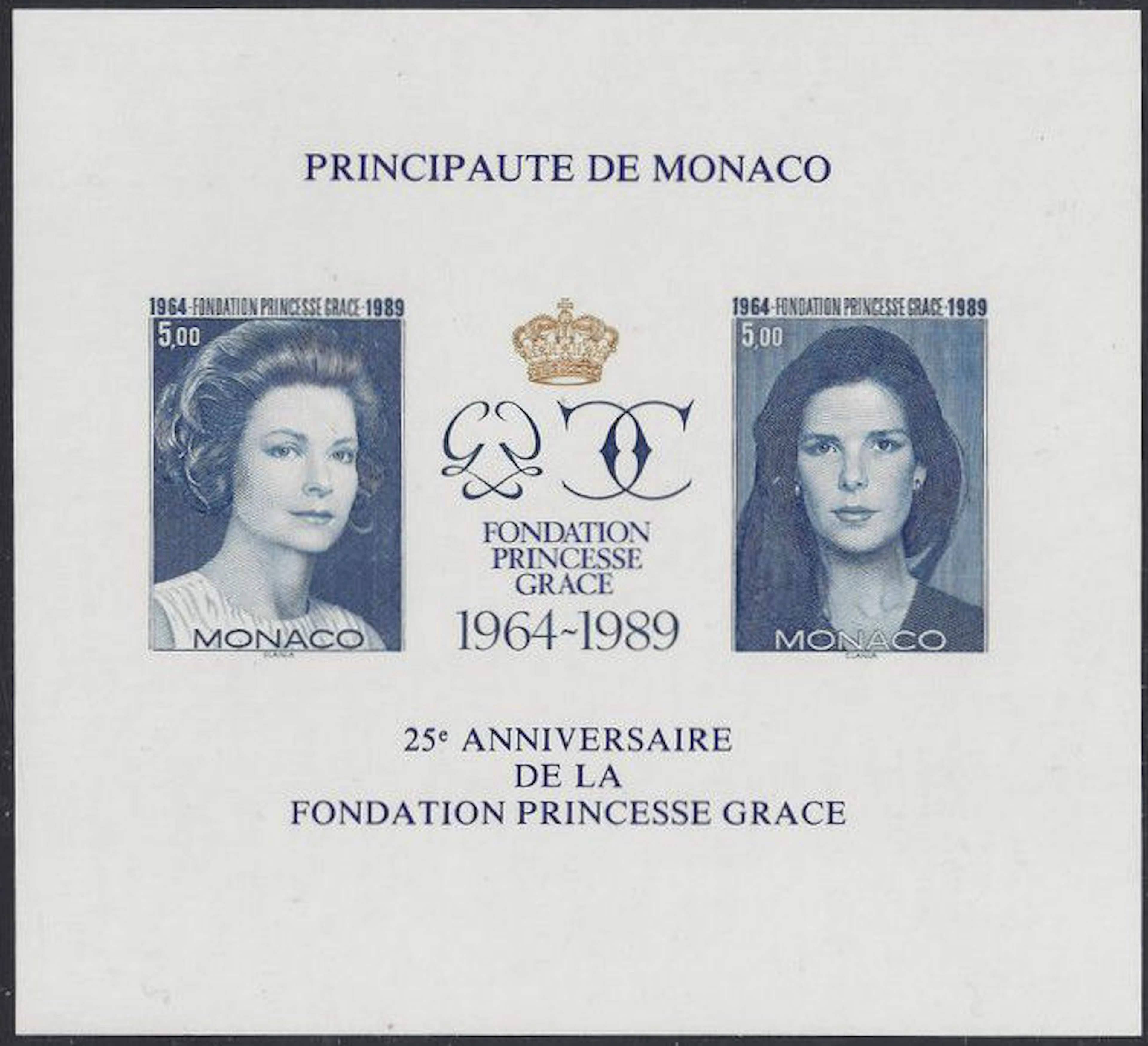 Monaco 1989 - Princess Grace - Yvert miniature sheet 48a