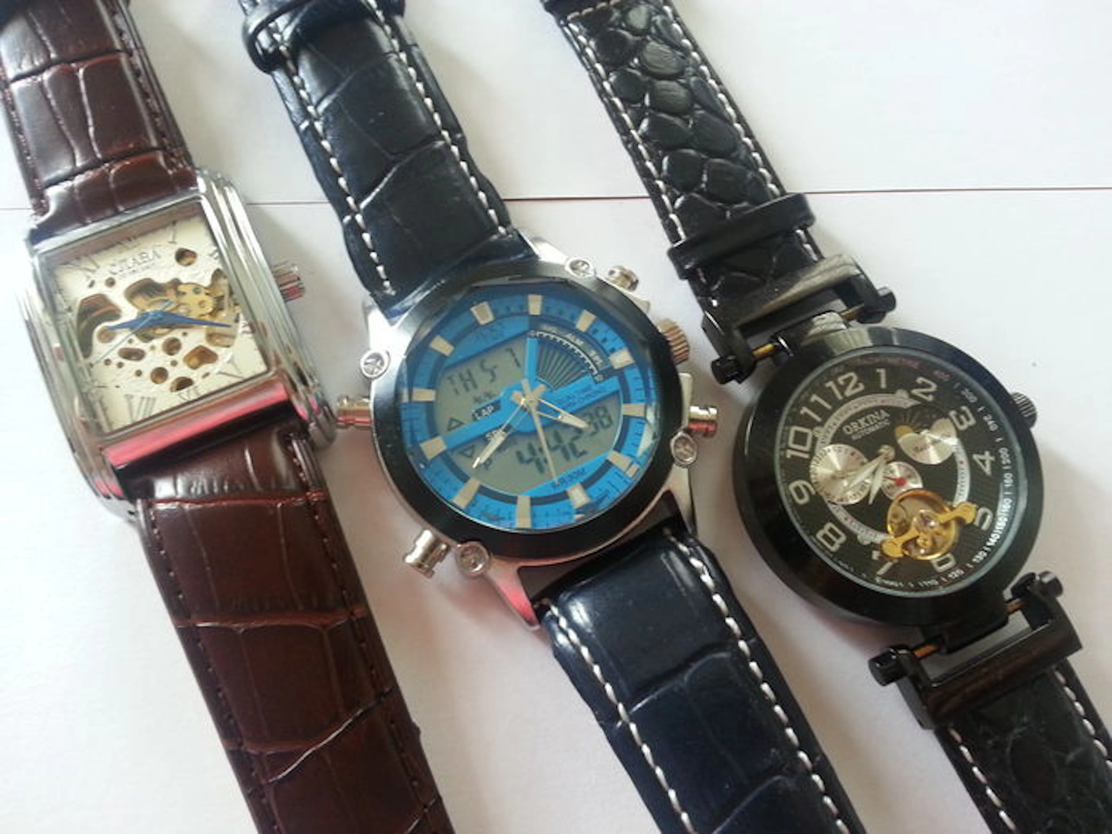 Lot of 3 wrist watches (Cjiba, JCKY, Orkina)