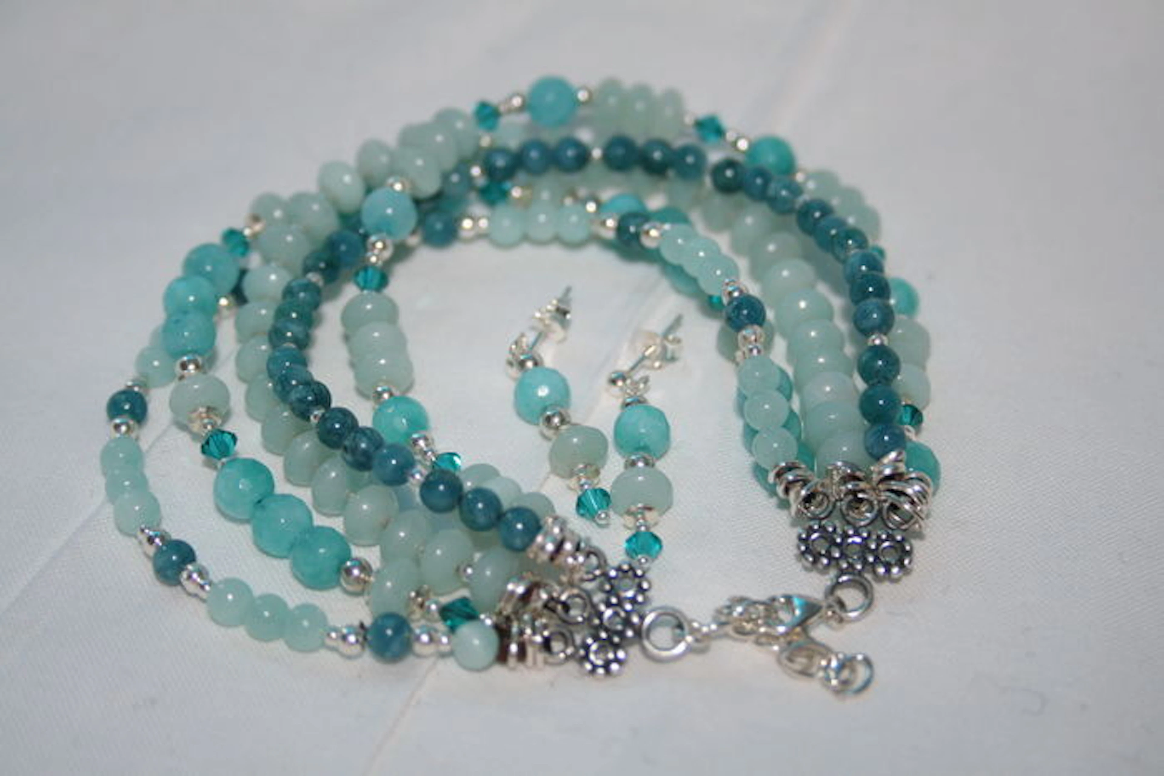 Silver -925 bracelet with matching earrings