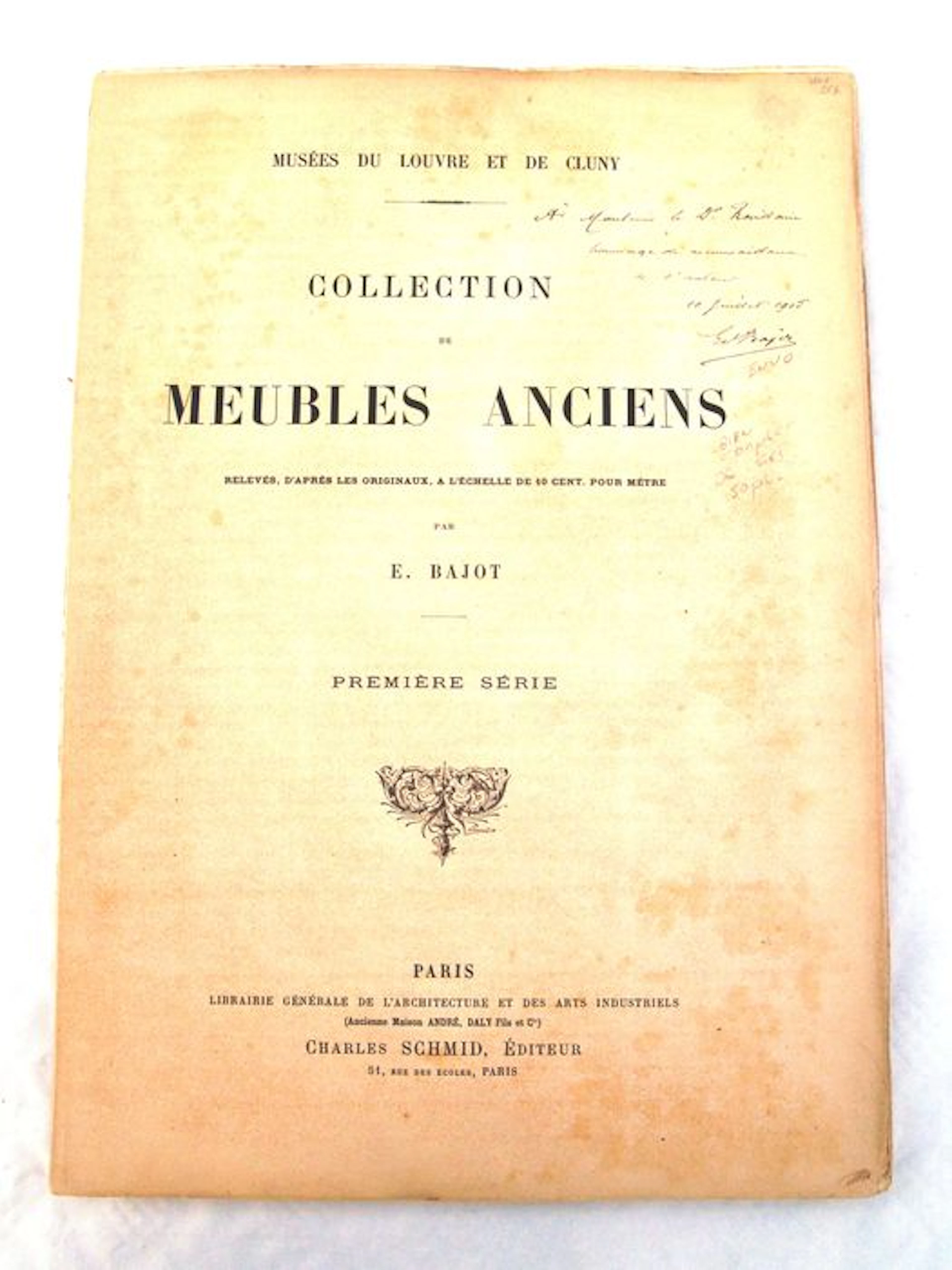 Meubels; E. Bajot - Collection de meubles anciens - 1880