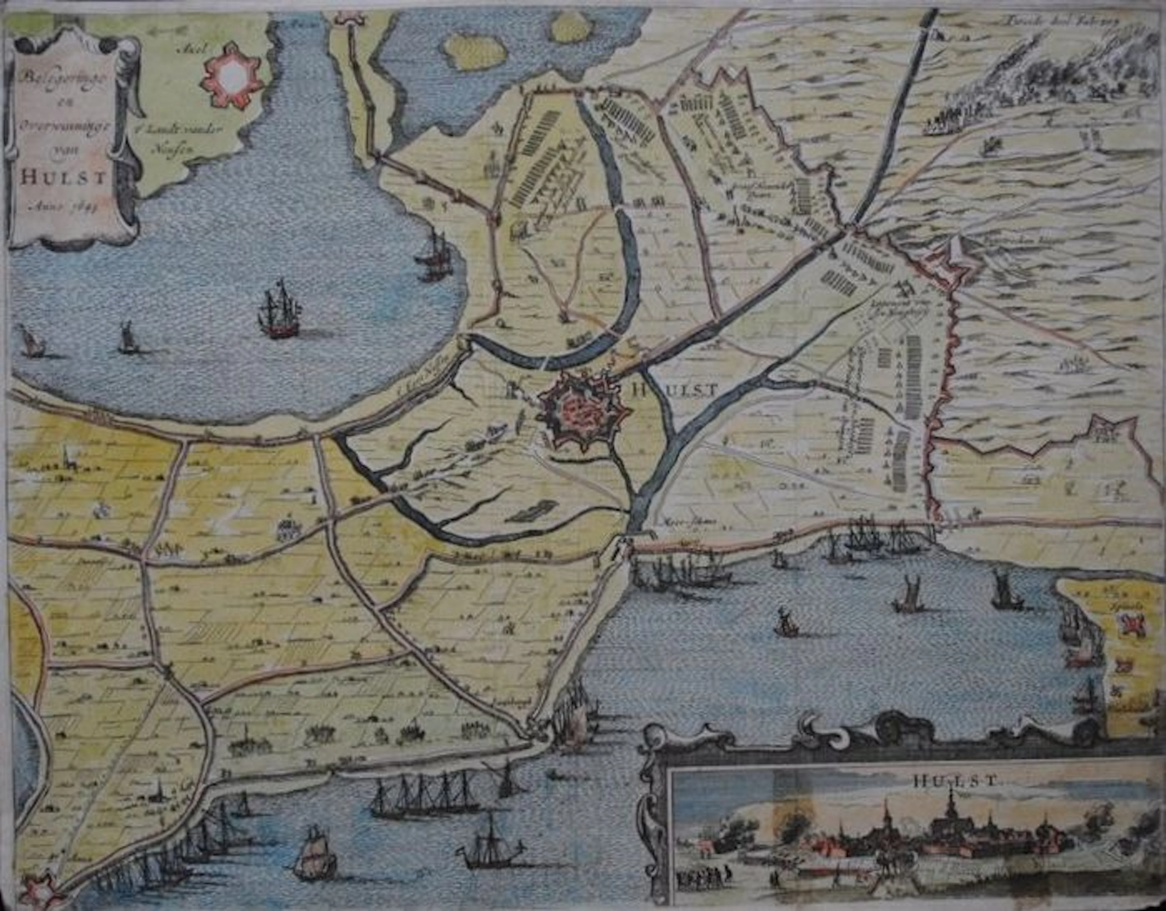 Hulst; I. Commelin - Belegeringe en Overwinnige van Hulst Anno 1645 - 1652