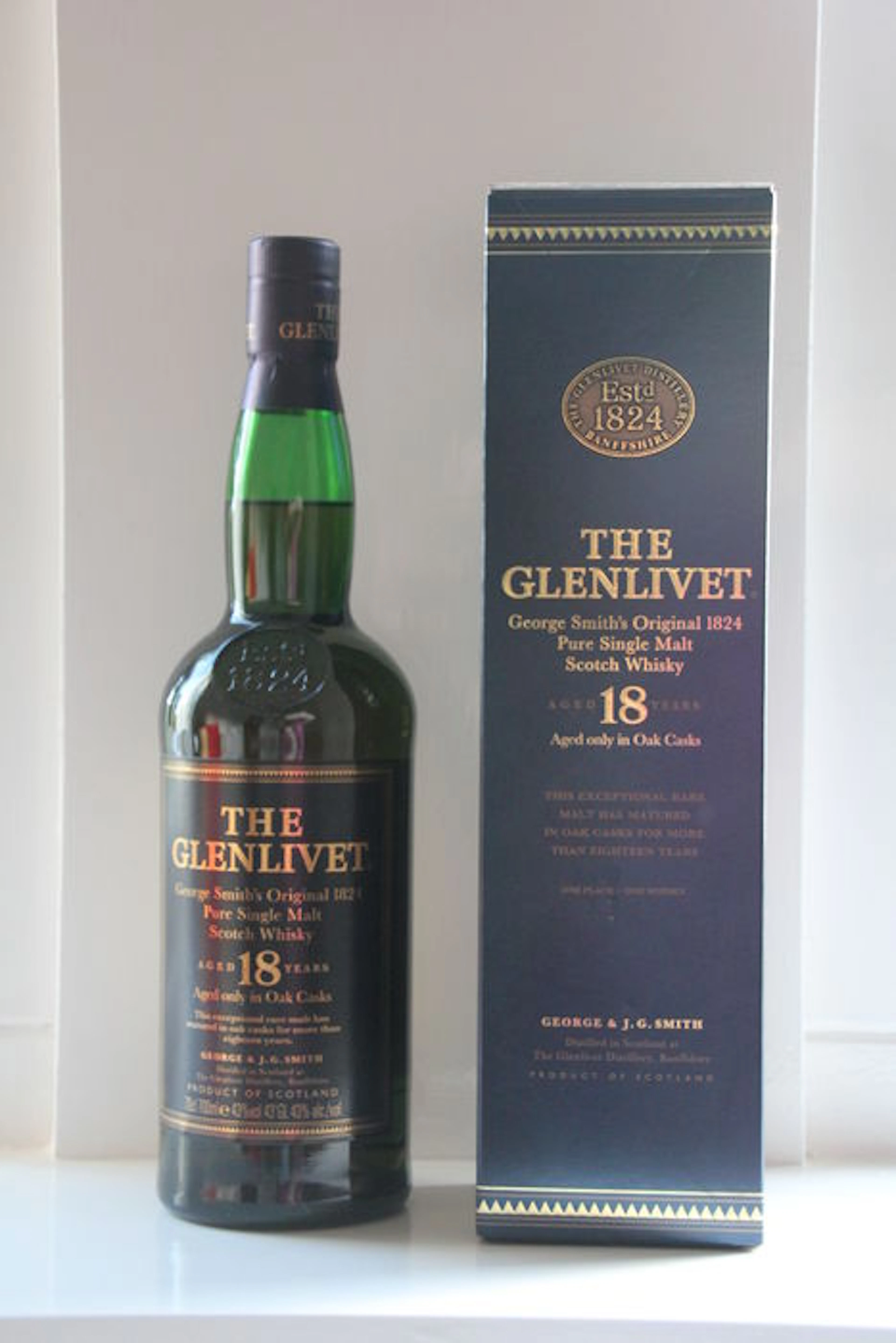 Glenlivet 18 Dark label - George Smith's Original 1824 - bottled 00's