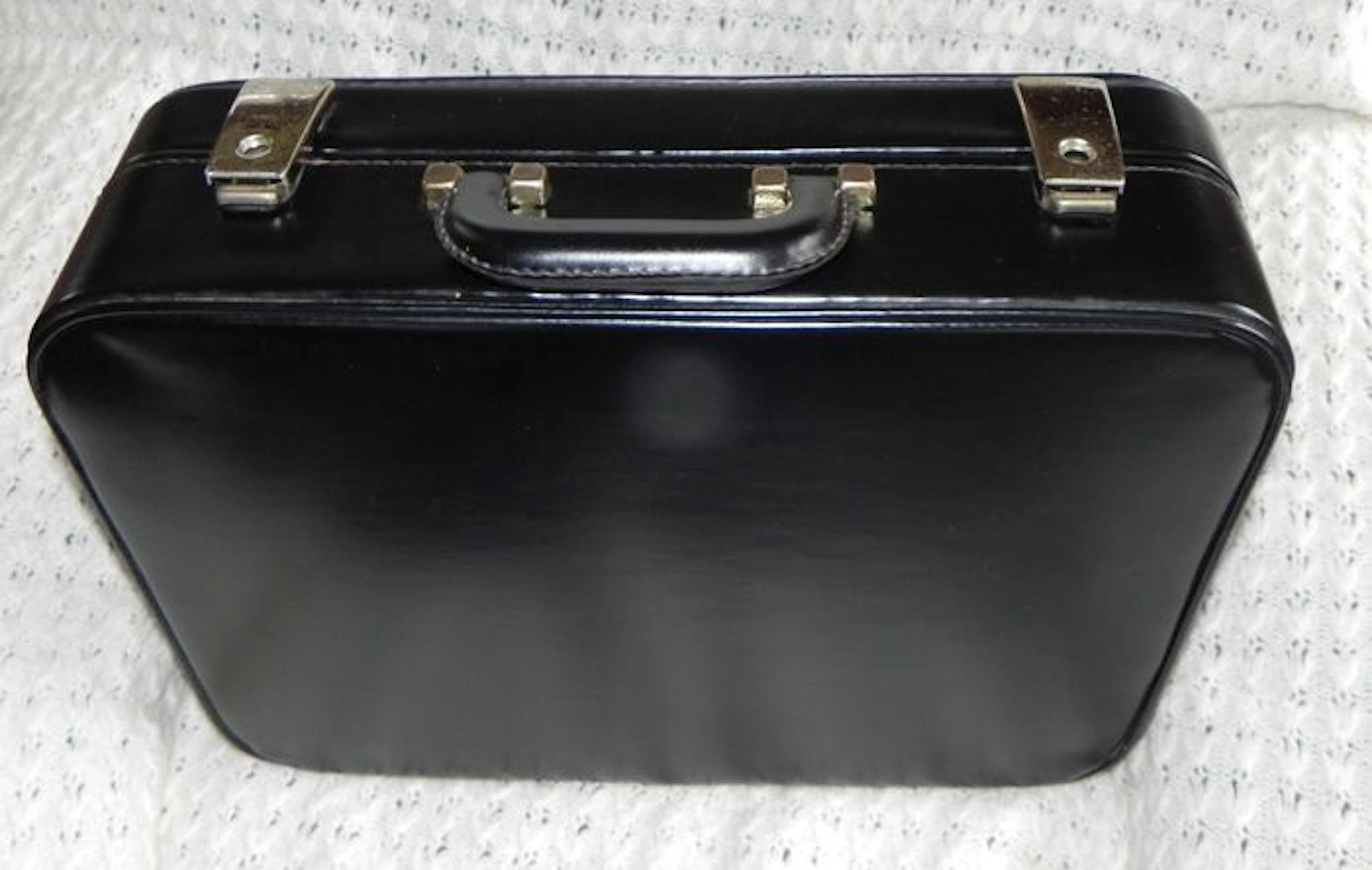 vintage lederen retro-valies jaren '50-'60, satijn gevoerd
