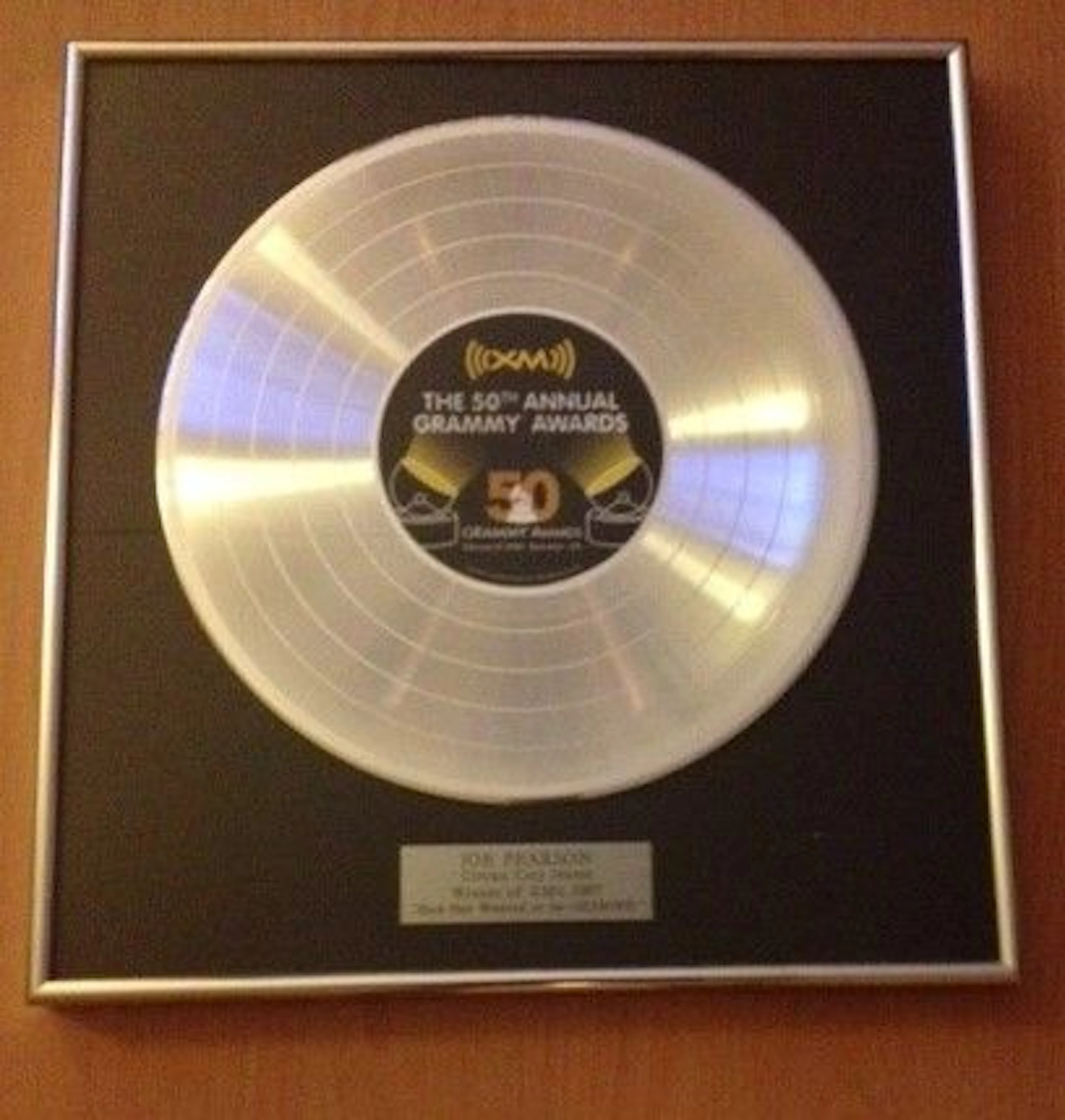 Very Rare Grammy awards 50th Platinum Record