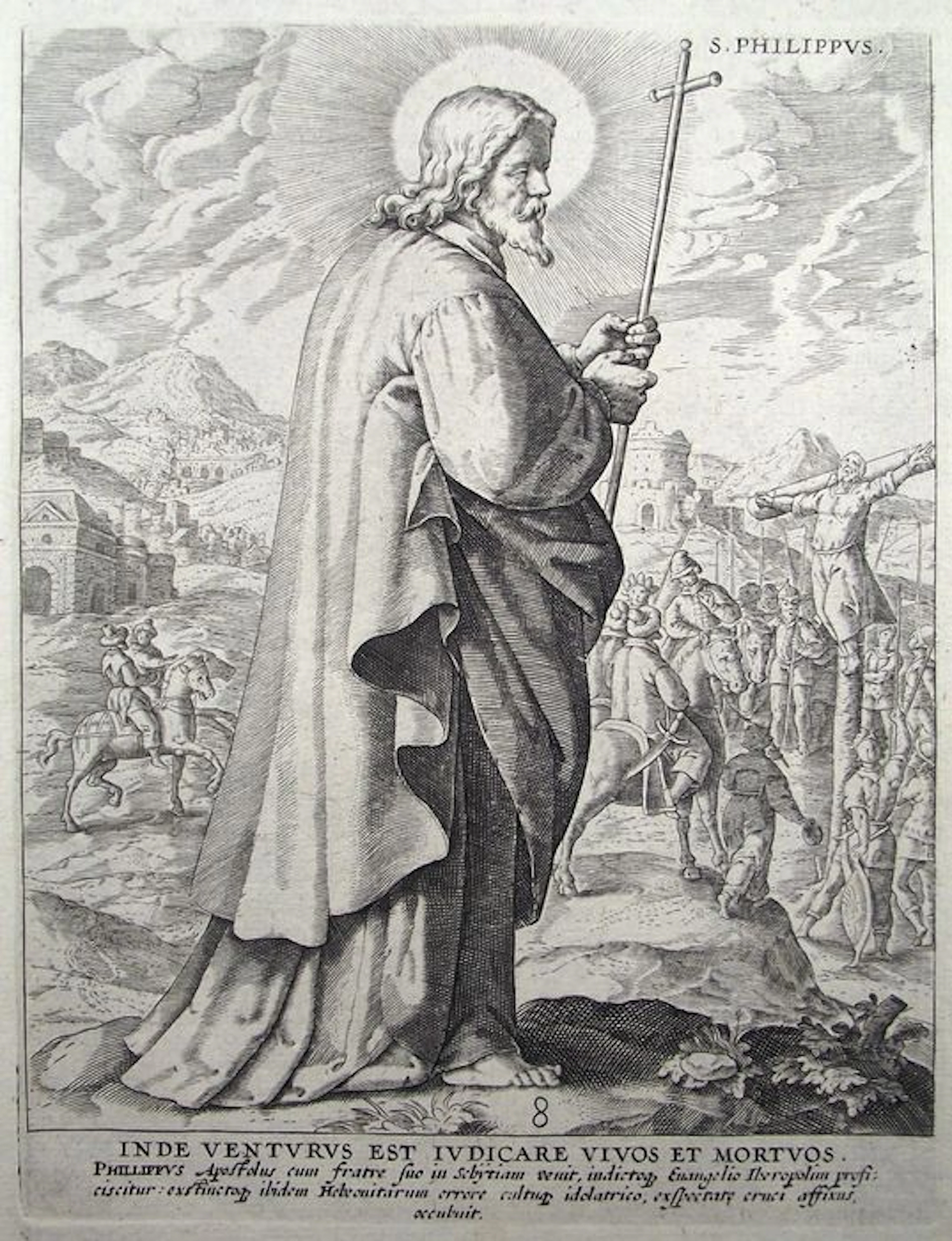 1585 Anton WIERIX II after Maerten de Vos SAINT PHILIPPUS in superb condition