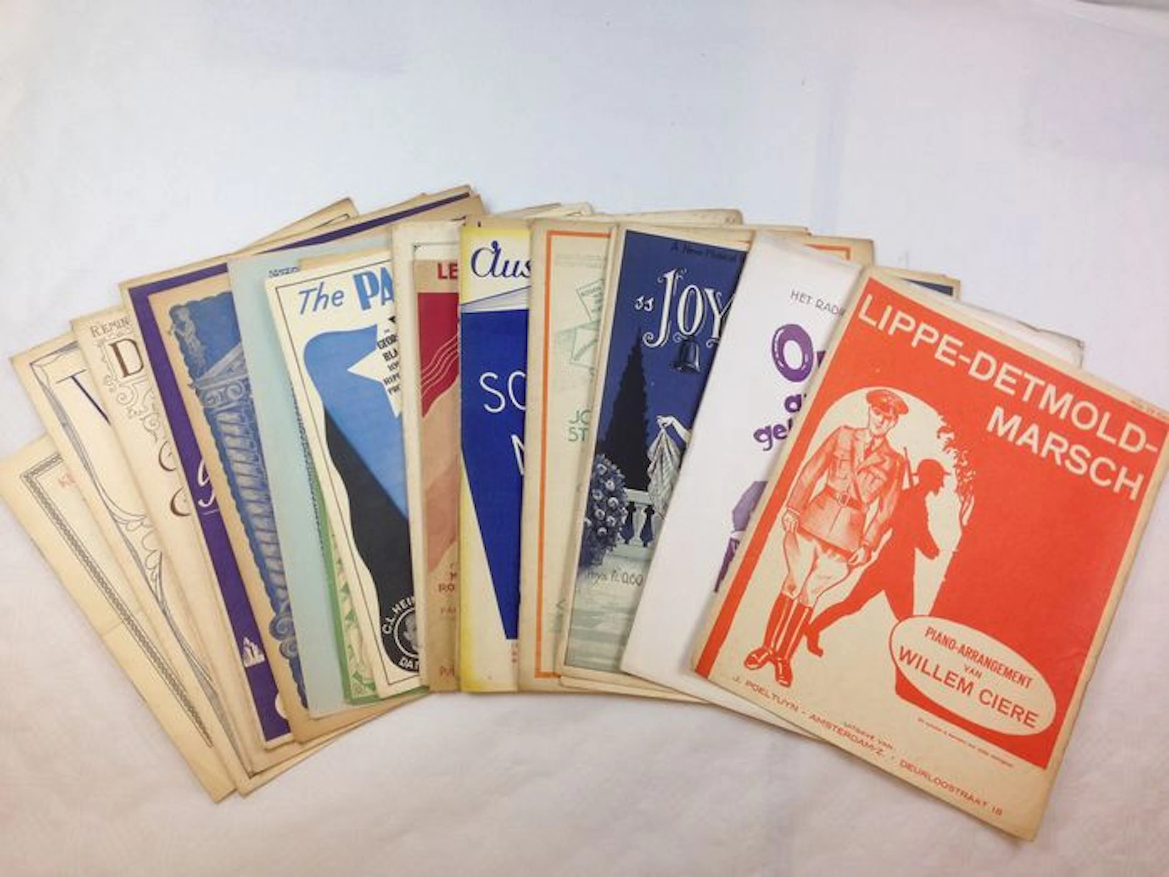 Bladmuziek; Lot met 21 stuks bladmuziek - ca. jaren '40 en '50