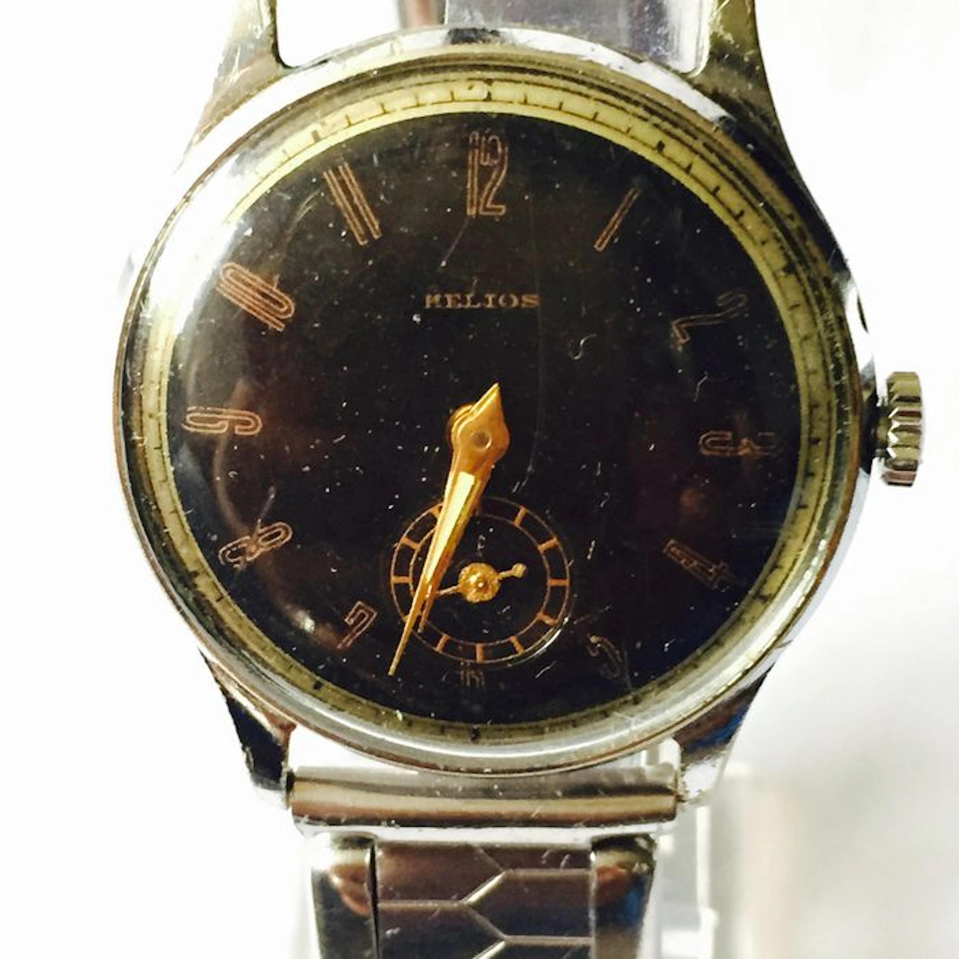 Helios men's watch with separate text