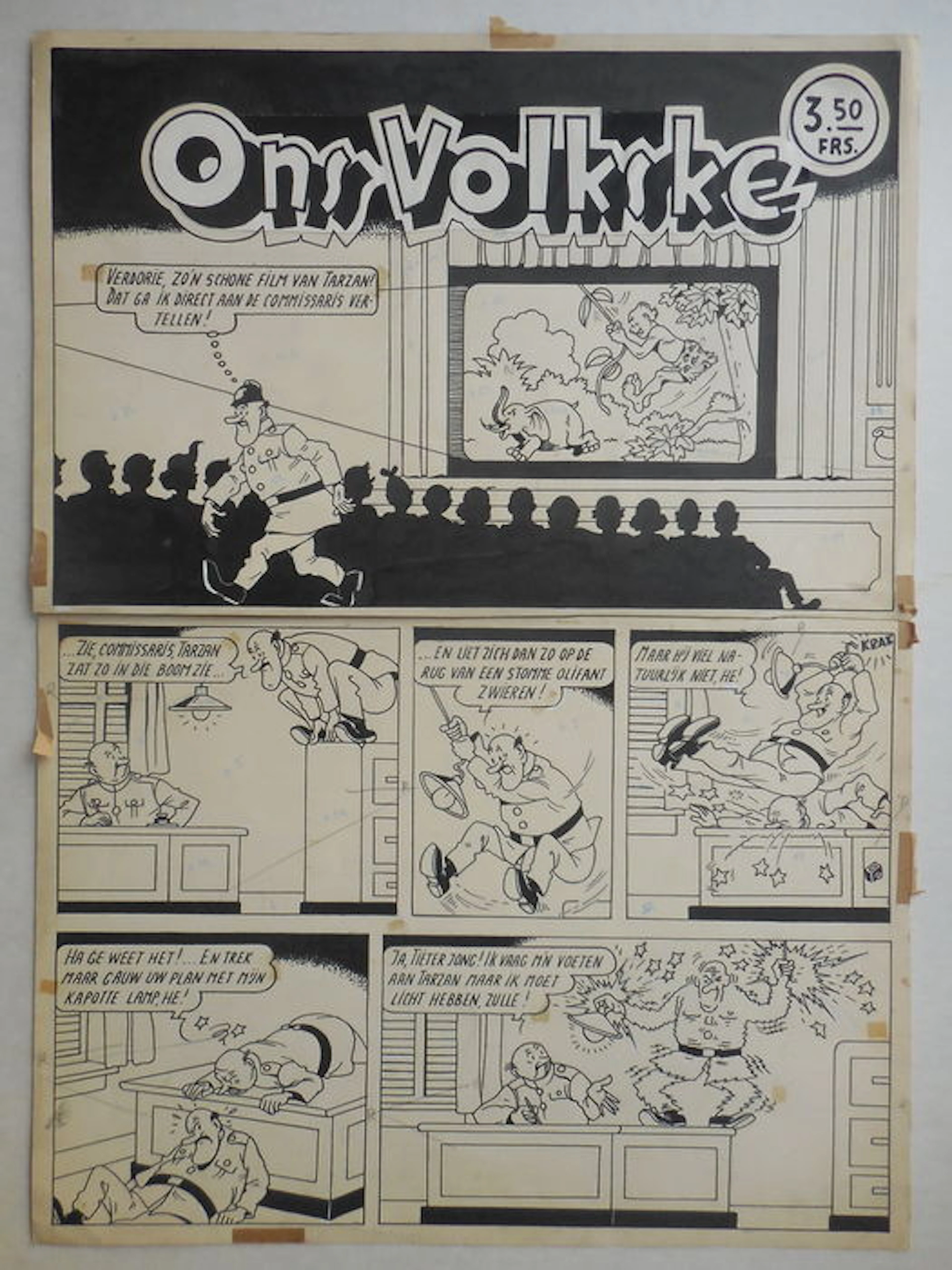 Vandersteen, Willy - Original page De vrolijke bengels - (1950s)