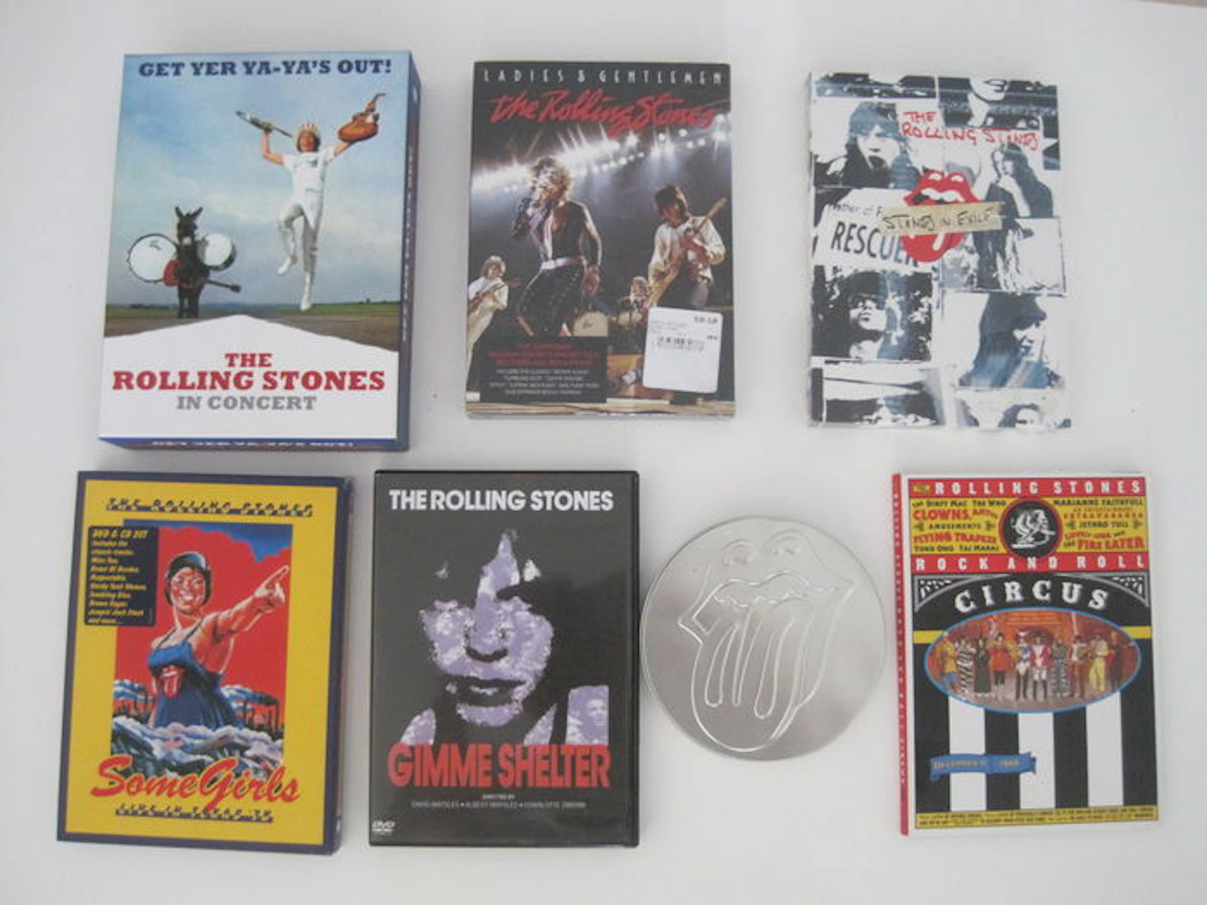 The Rolling Stones - Lot van 7 DVD : Get yer ya-ya, Some Girls, Exile, Ladies, Gimme Shelter, Circus and Fanclub DVD 2005