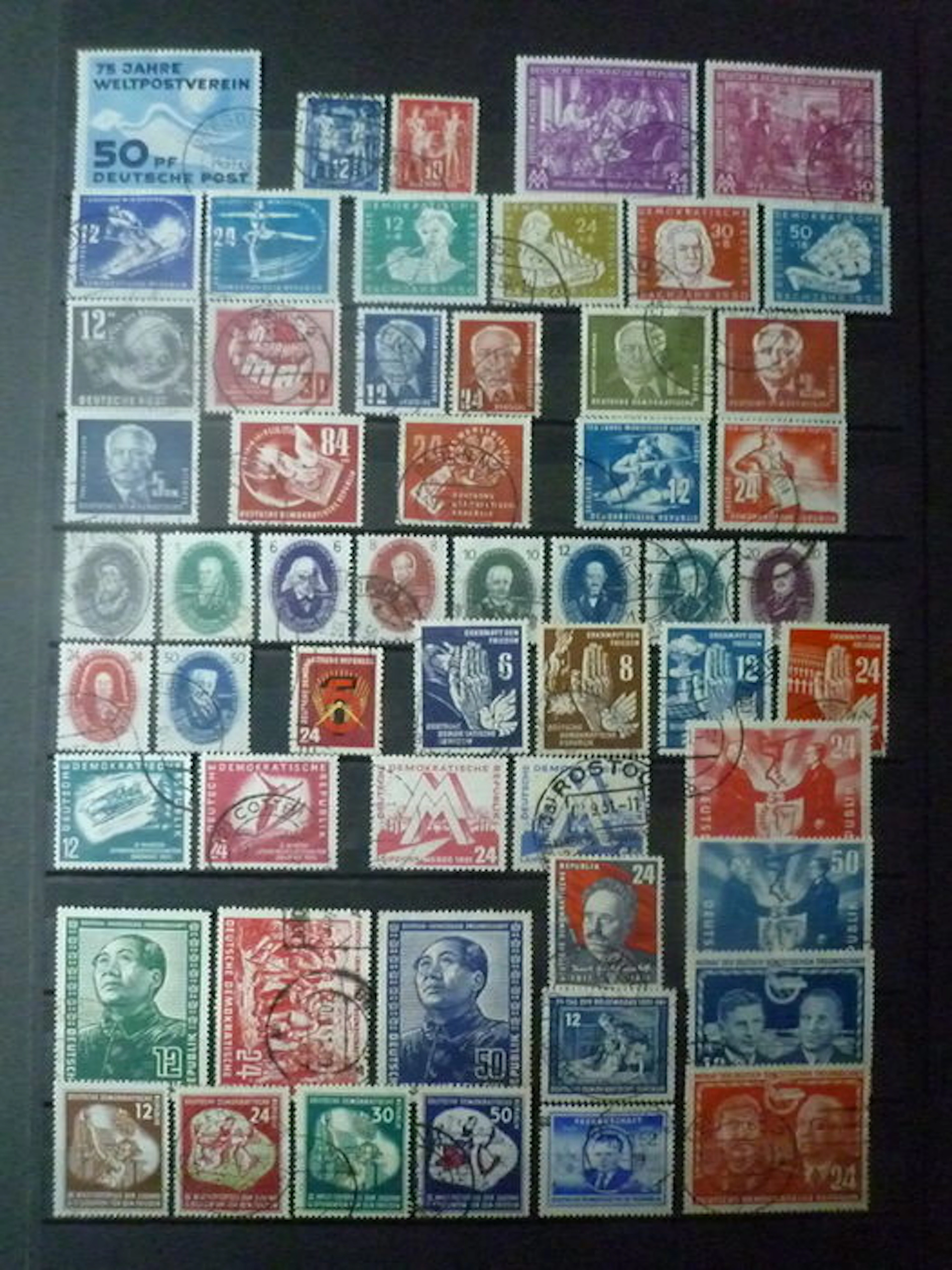 East Germany 1949/1956 - Collection on stock pages from Michel 242/533
