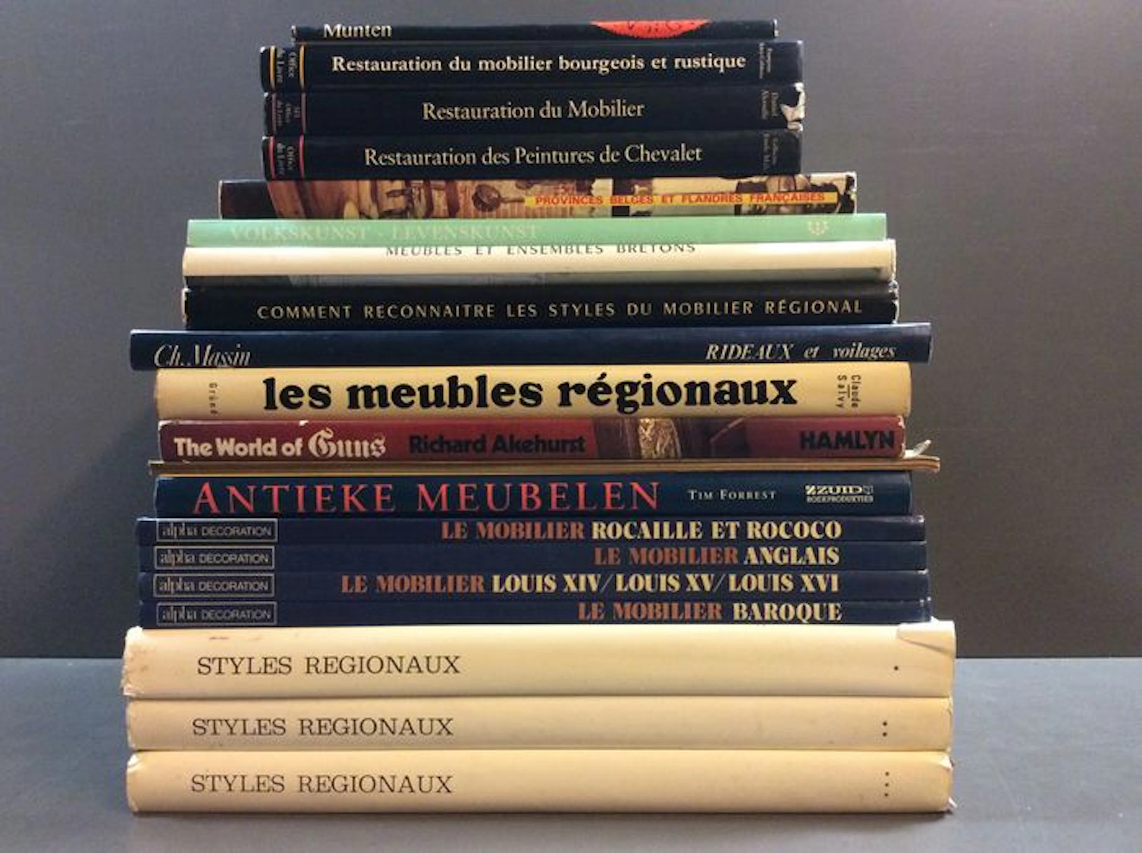 Interieur; Lot met 20 titels over Antiek/Meubelkunst - 1967/1998
