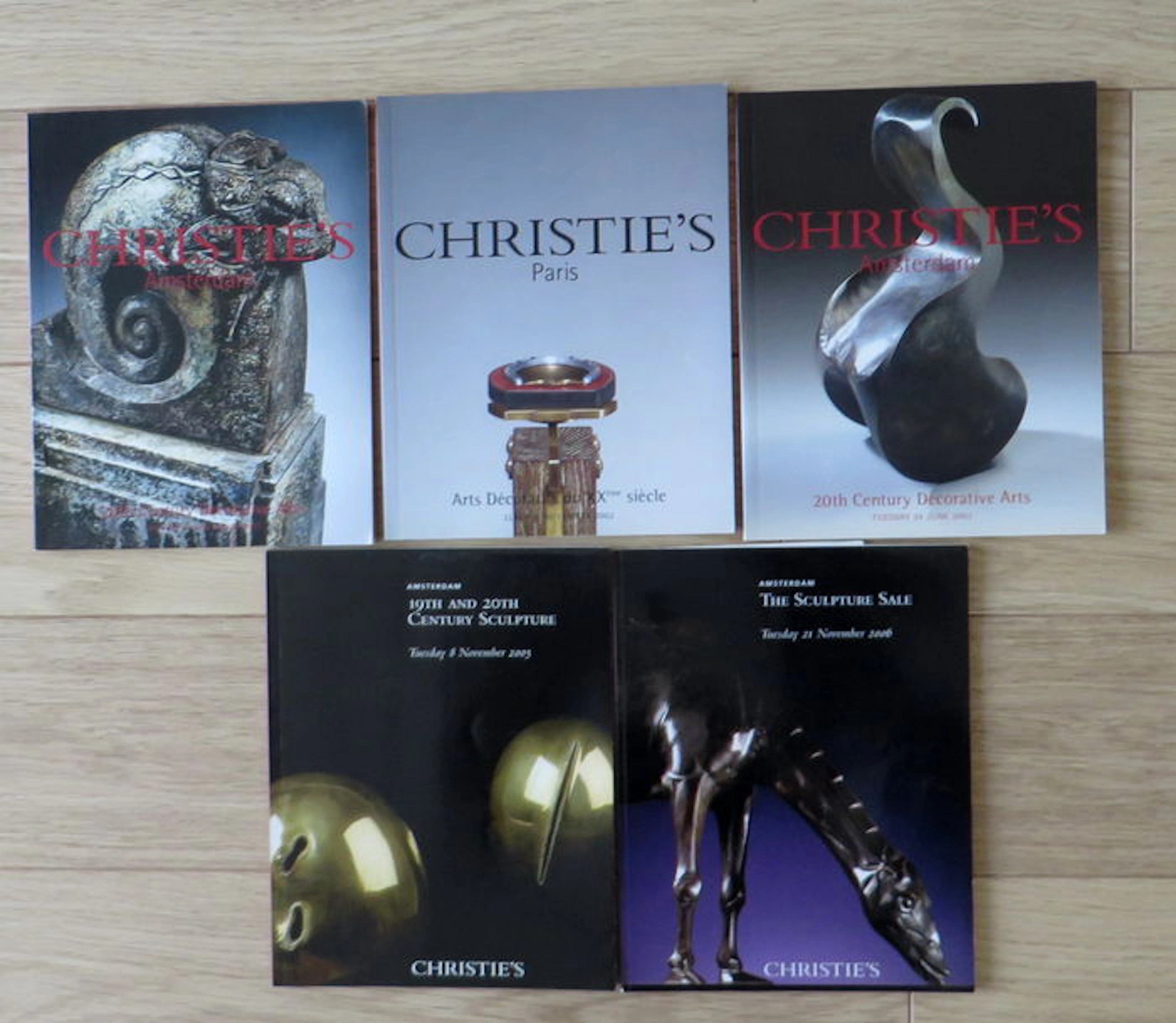 Literature : 5 catalogues '20th Century Decorative arts'