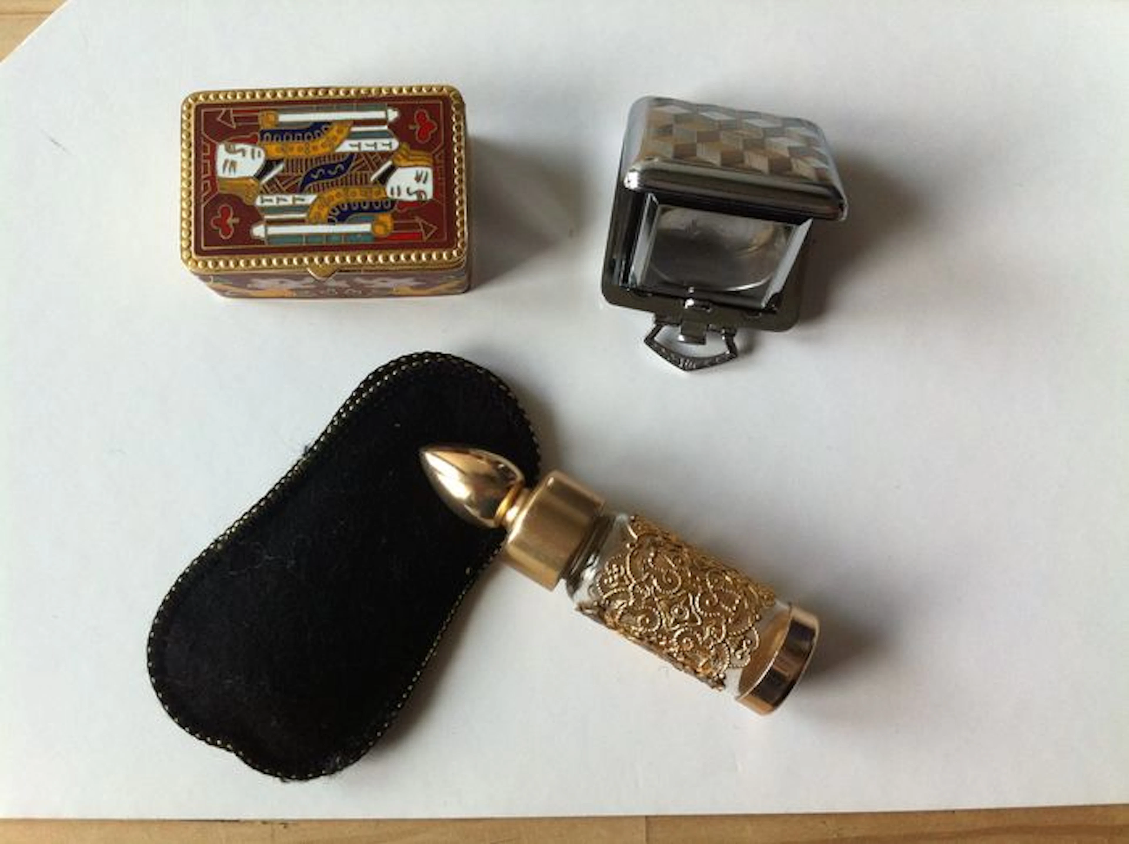 Lot met 5 vintage objecten